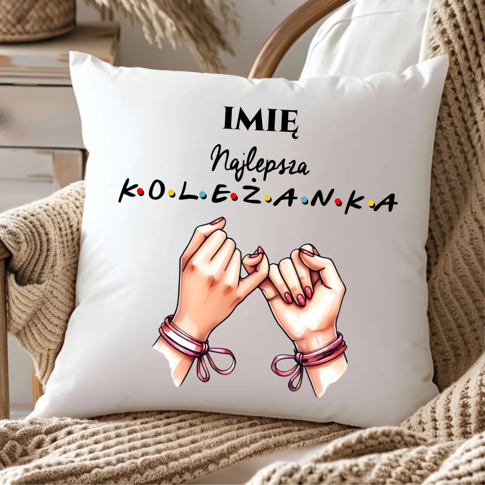 Poduszka - Najlepsza koleżanka - personalizowana DZ02 - StoryCups.pl