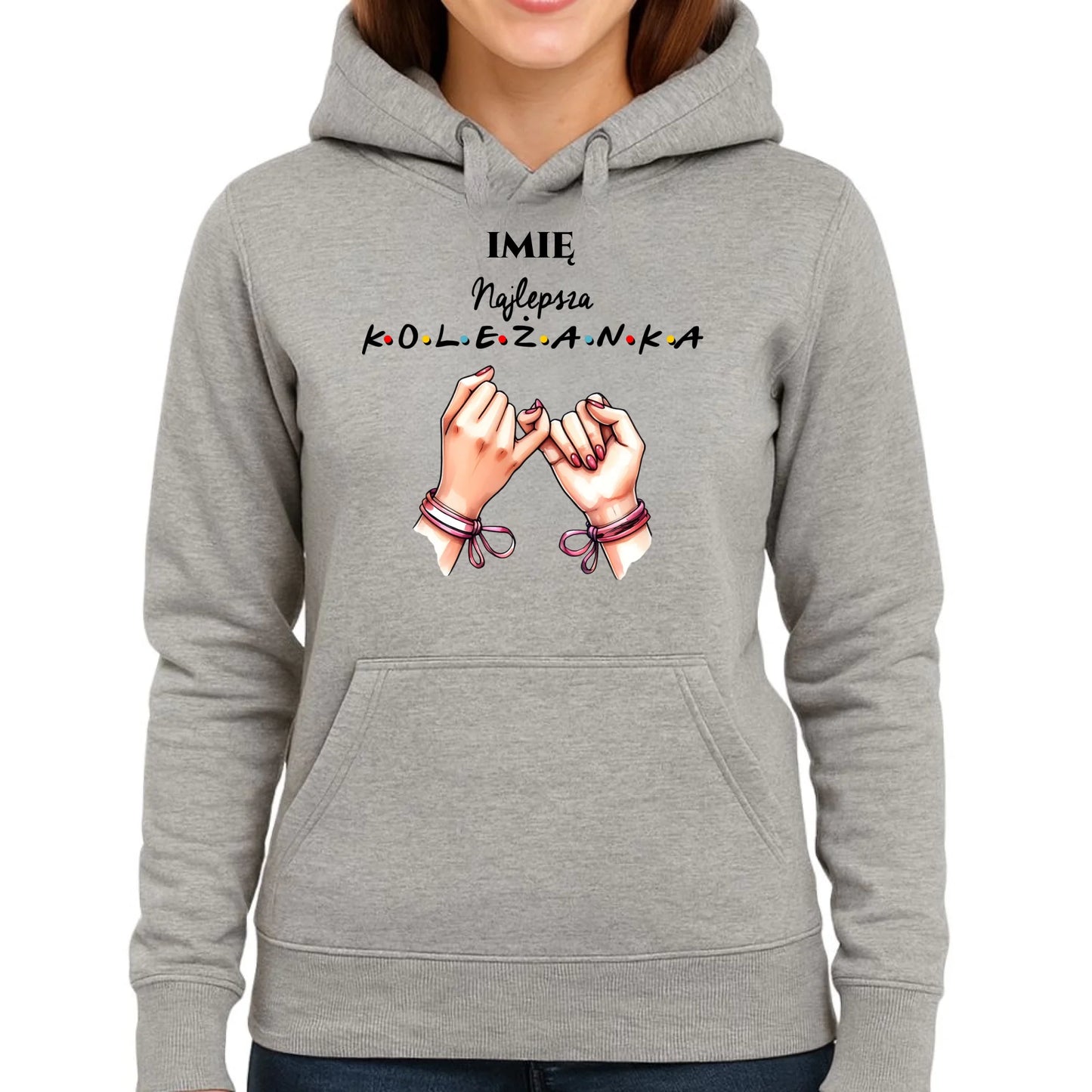 Bluza damska z kapturem - Najlepsza koleżanka - personalizowana DZ02 - StoryCups.pl