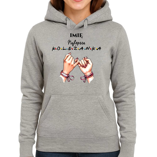Bluza damska z kapturem - Najlepsza koleżanka - personalizowana DZ02 - StoryCups.pl