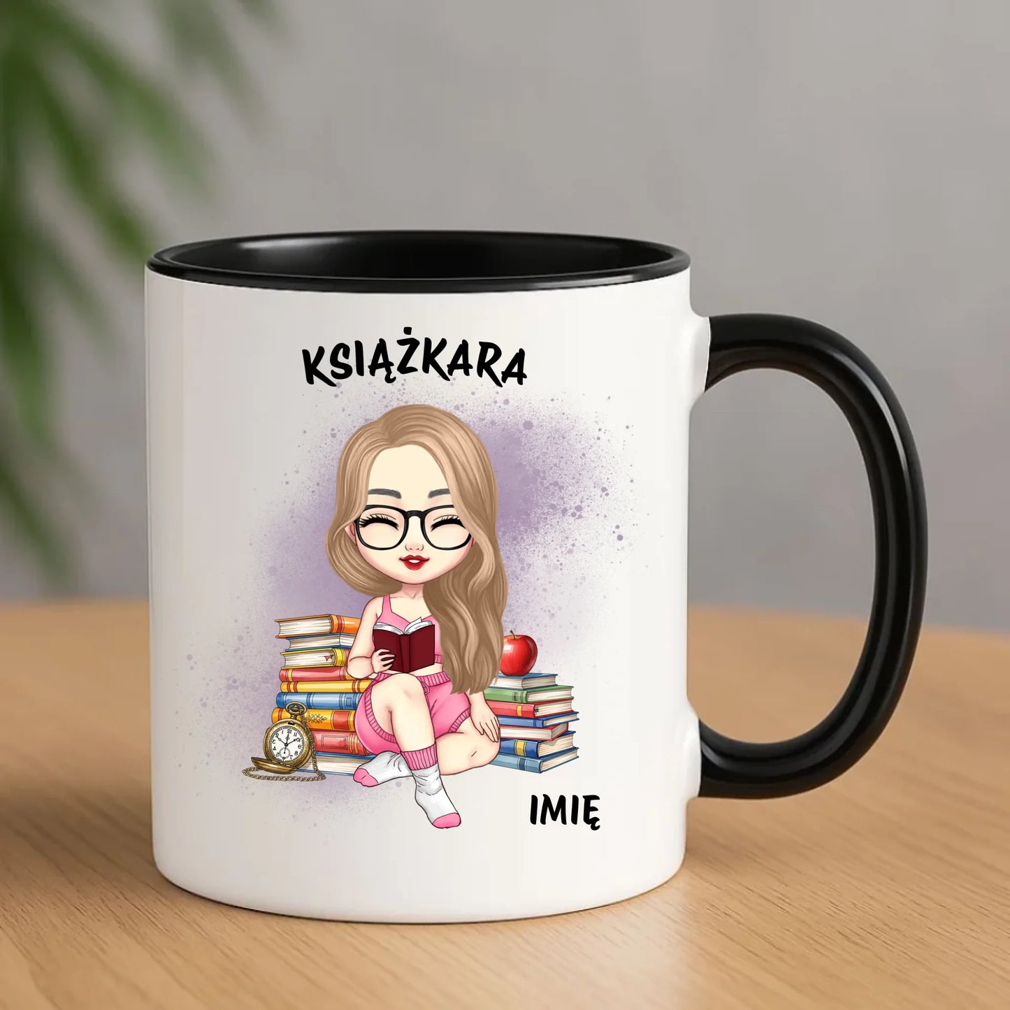 Kubek - Książkara - Prezent dla miłośniczki czytania książek - personalizowany DZ04 - StoryCups.pl