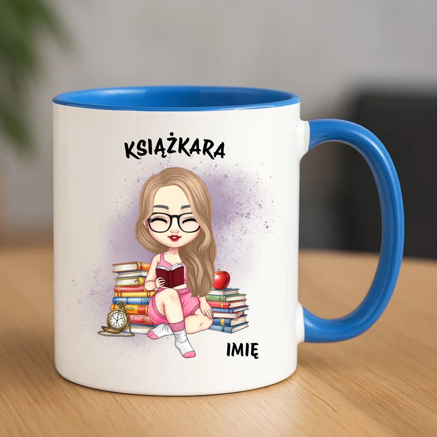 Kubek - Książkara - Prezent dla miłośniczki czytania książek - personalizowany DZ04 - StoryCups.pl