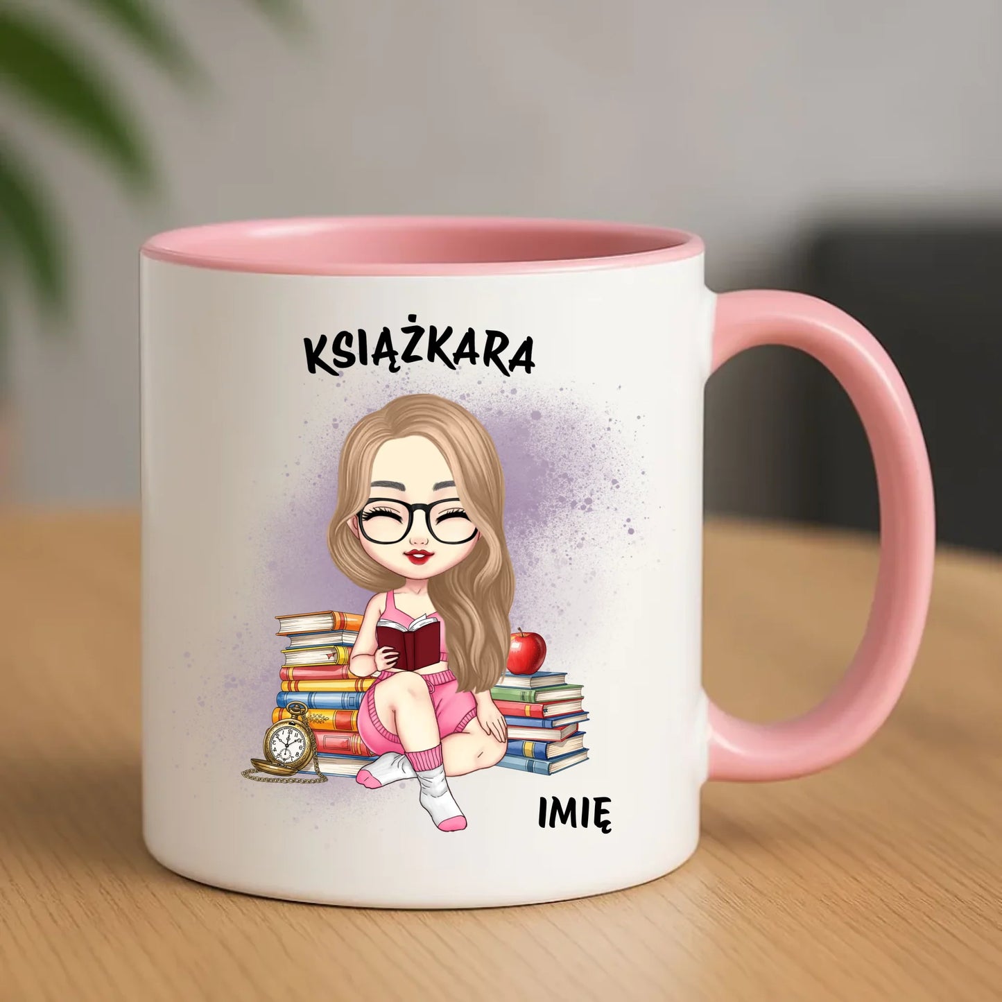 Kubek - Książkara - Prezent dla miłośniczki czytania książek - personalizowany DZ04 - StoryCups.pl