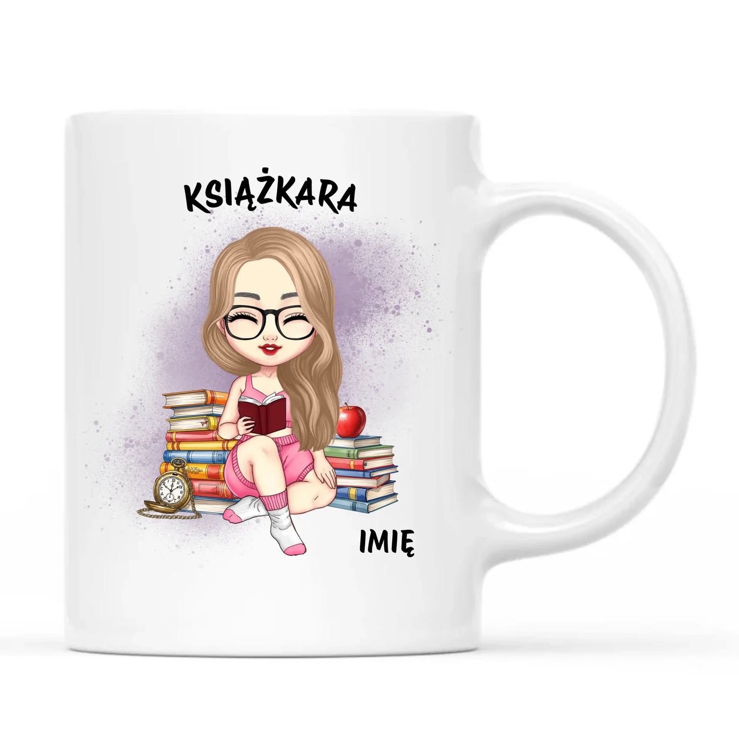 Kubek - Książkara - Prezent dla miłośniczki czytania książek - personalizowany DZ04 - StoryCups.pl