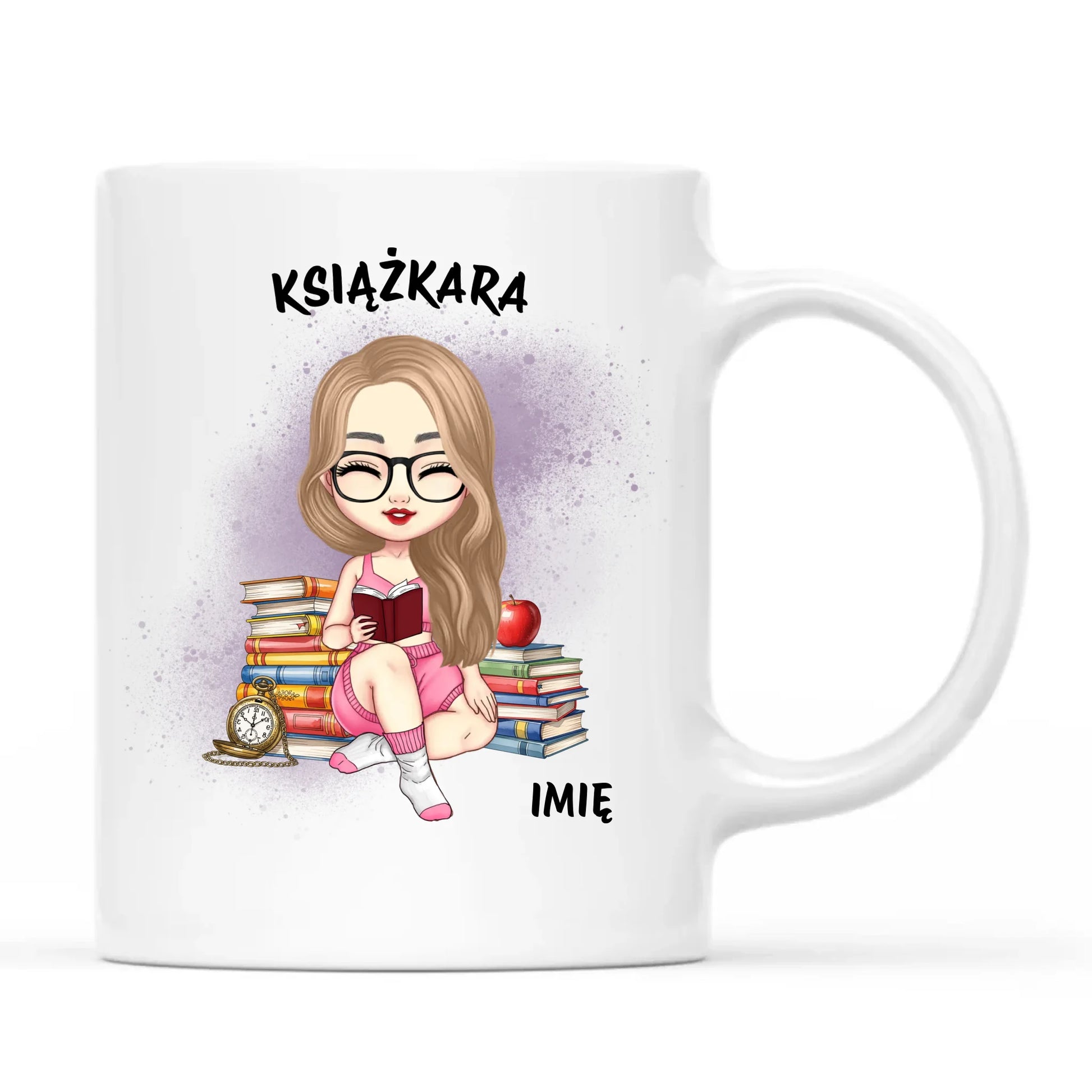 Kubek - Książkara - Prezent dla miłośniczki czytania książek - personalizowany DZ04 - StoryCups.pl