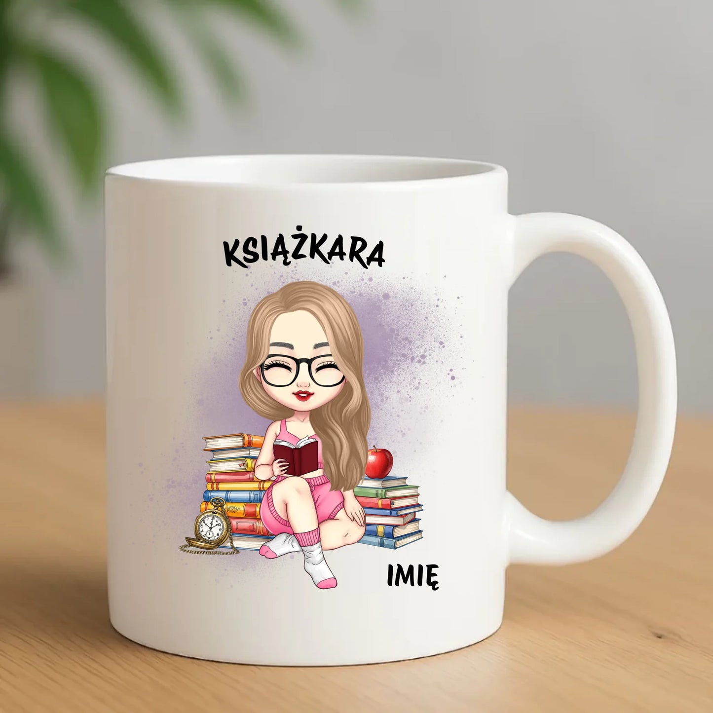 Kubek - Książkara - Prezent dla miłośniczki czytania książek - personalizowany DZ04 - StoryCups.pl