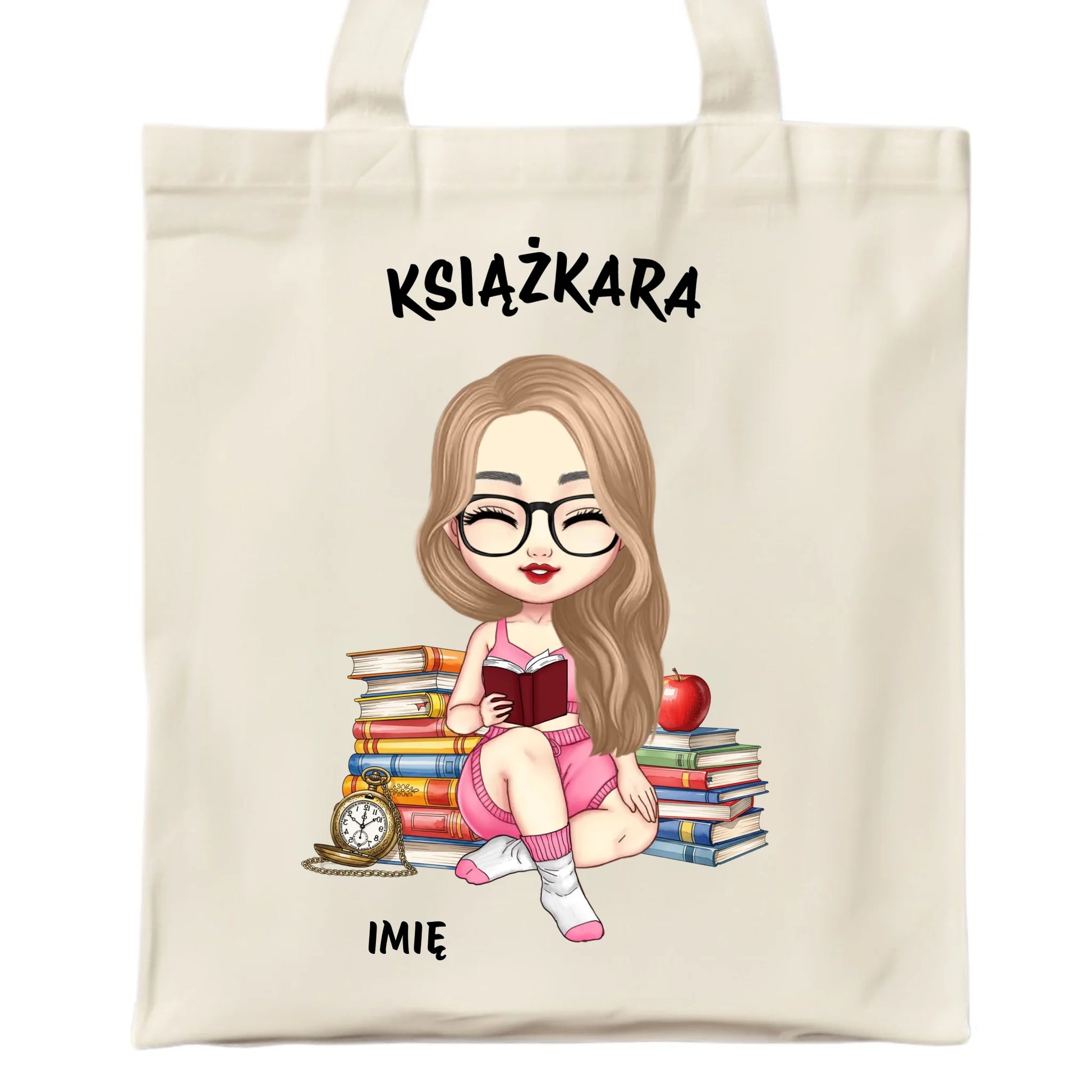Torba - Książkara - Prezent dla miłośniczki czytania książek - personalizowana DZ04 - StoryCups.pl