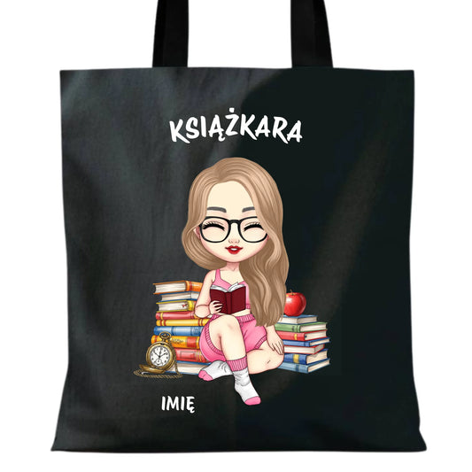 Torba - Książkara - Prezent dla miłośniczki czytania książek - personalizowana DZ04 - StoryCups.pl