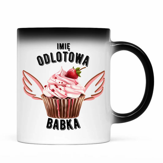 Kubek magiczny - Odlotowa babka - personalizowany DZ06 - StoryCups.pl