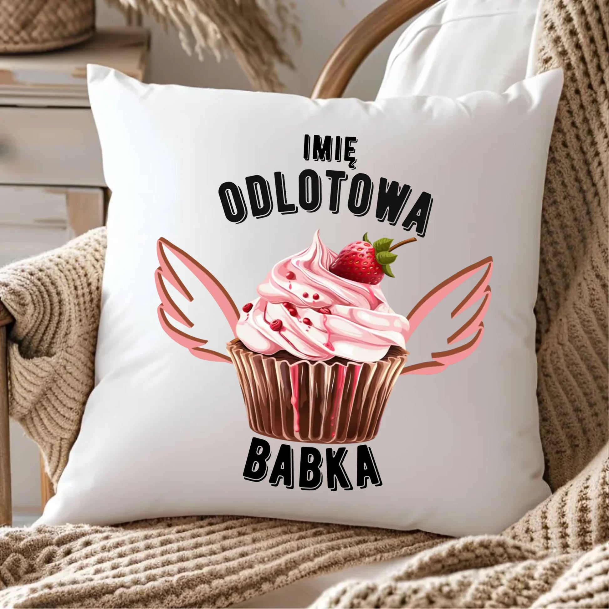 Poduszka - Odlotowa babka - personalizowana DZ06 - StoryCups.pl