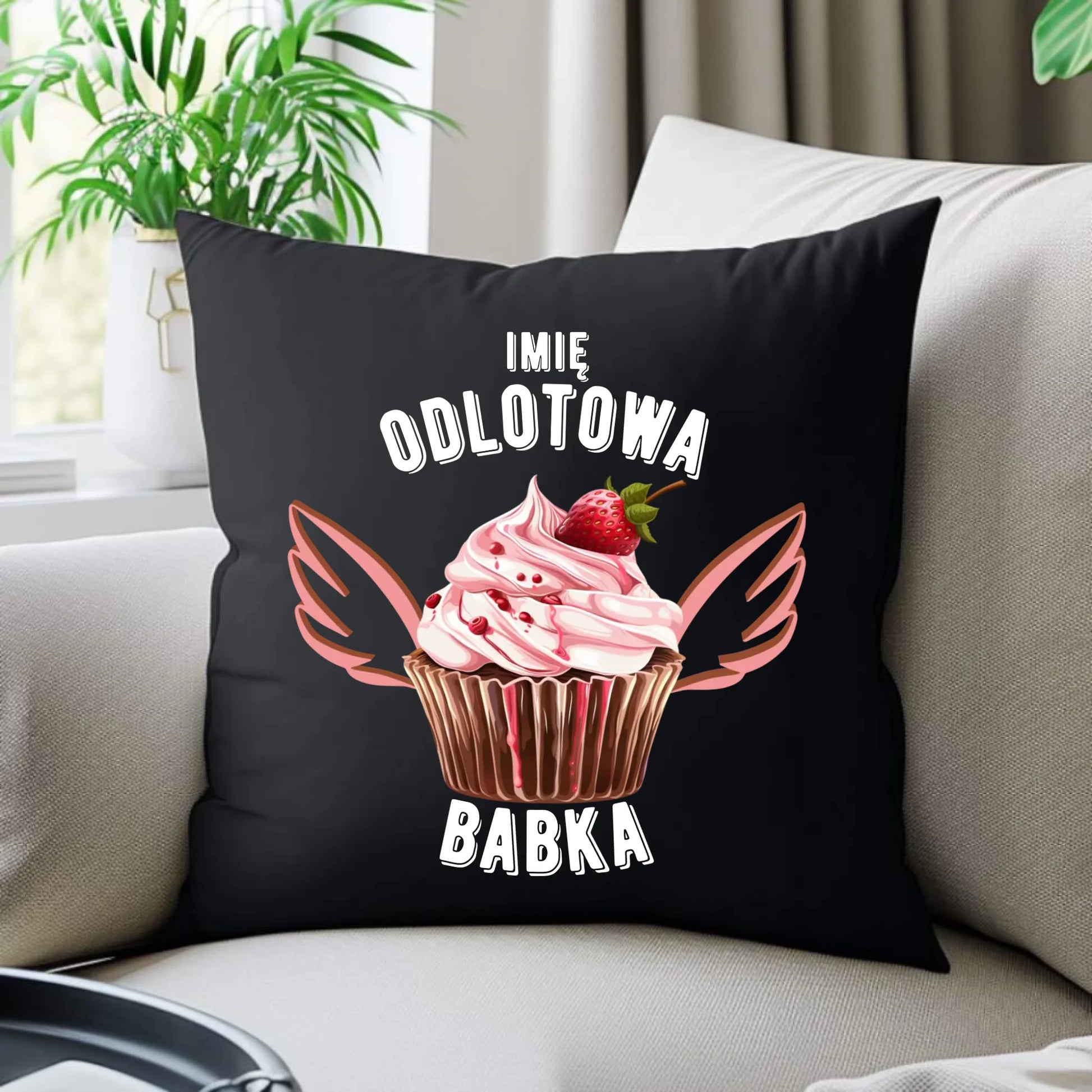 Poduszka dekoracyjna - Odlotowa babka - personalizowana DZ06 - StoryCups.pl