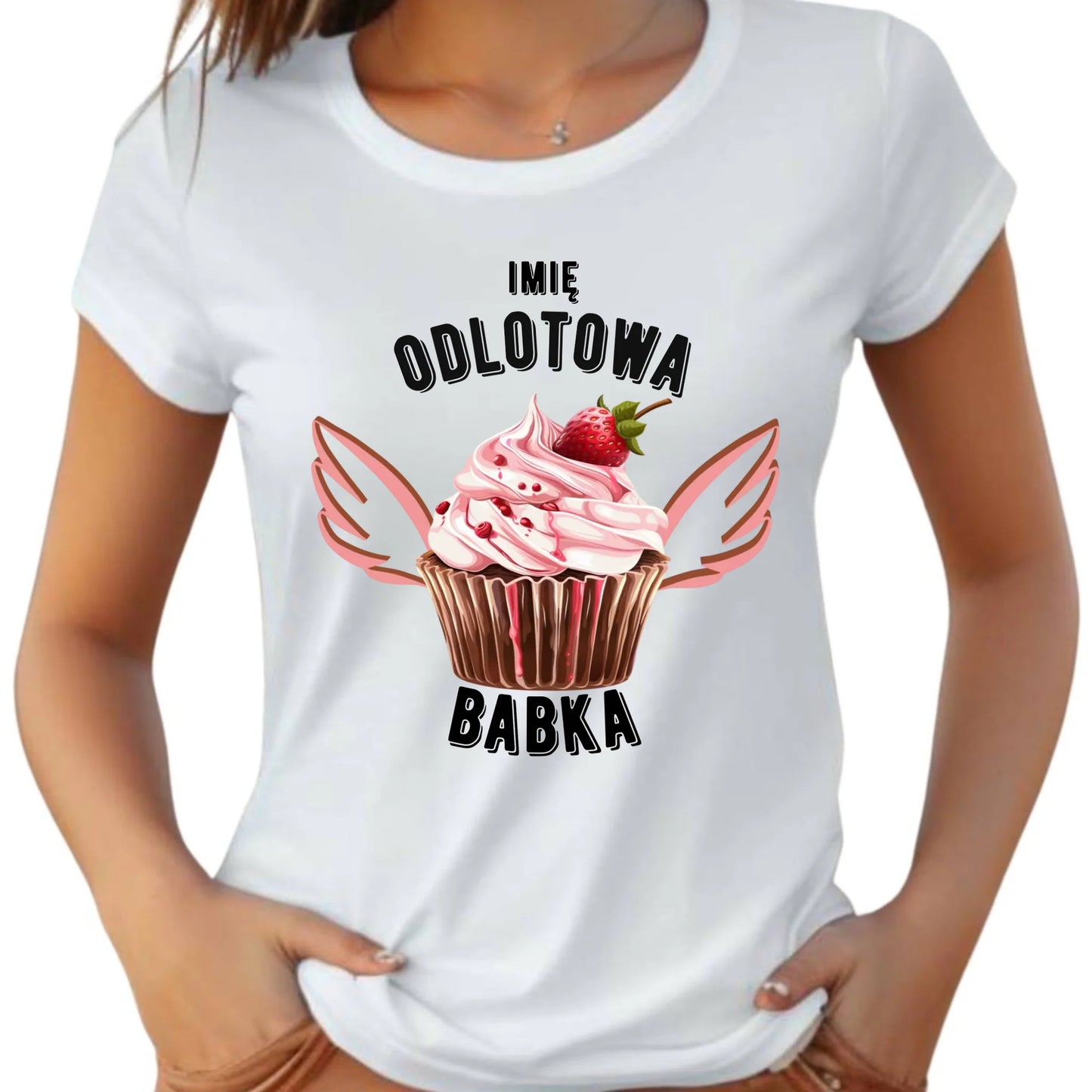 Koszulka damska - Odlotowa babka - personalizowana DZ06 - StoryCups.pl