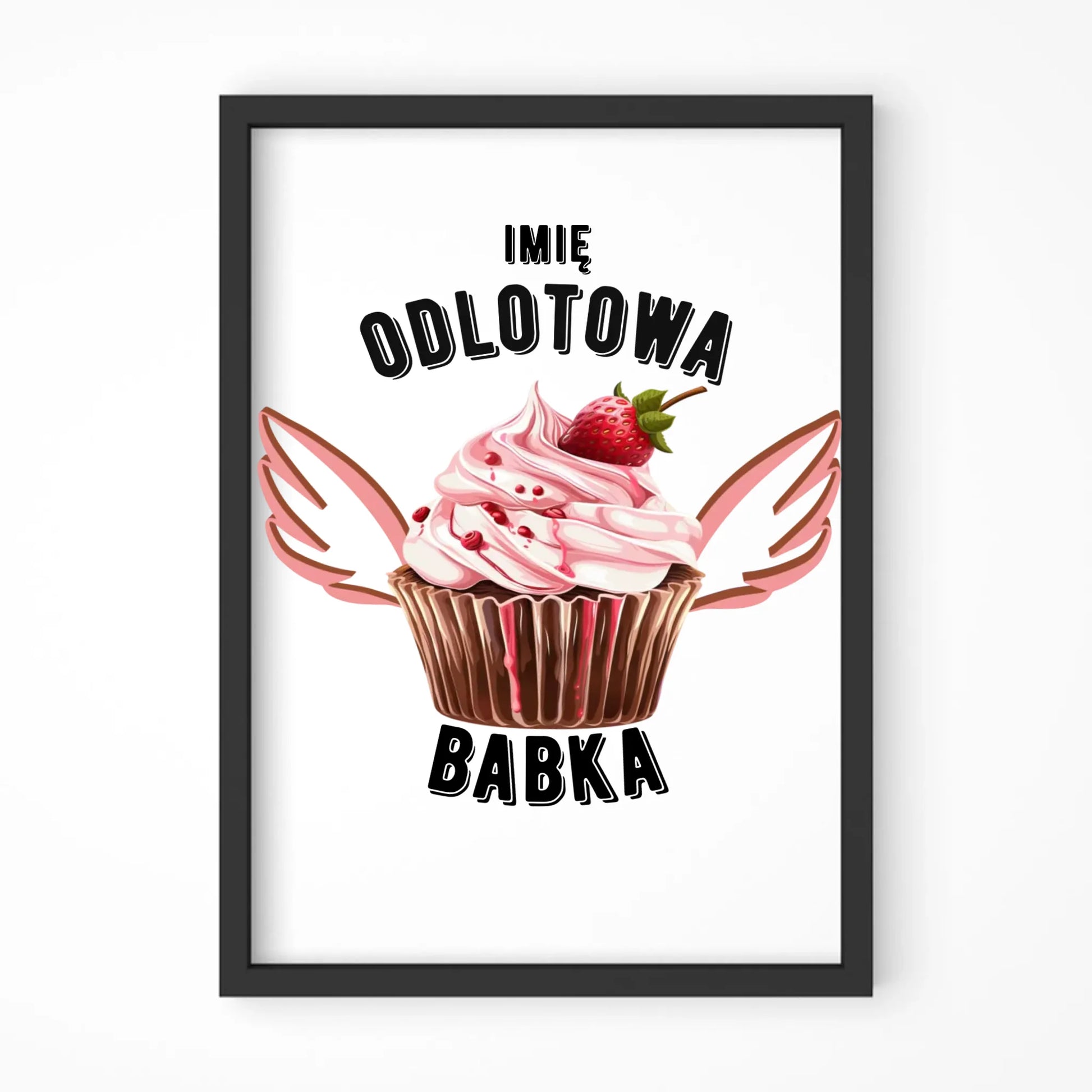 Plakat w ramie - Odlotowa babka - personalizowany DZ06 - StoryCups.pl