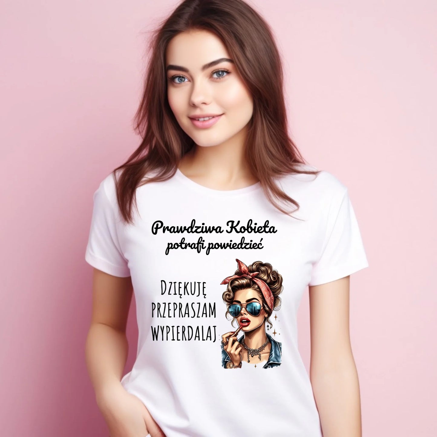 Koszulka damska - Prawdziwa kobieta - bez cenzury DZ15 - StoryCups.pl