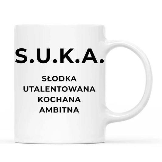 Kubek - S.U.K.A. - śmieszny prezent dla niej - bez cenzury DZ16 - StoryCups.pl