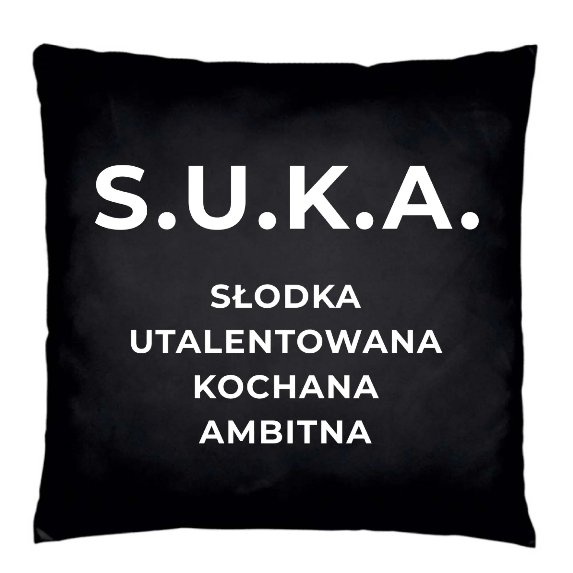 Poduszka dekoracyjna - S.U.K.A. - śmieszny prezent dla niej - bez cenzury DZ16 - StoryCups.pl