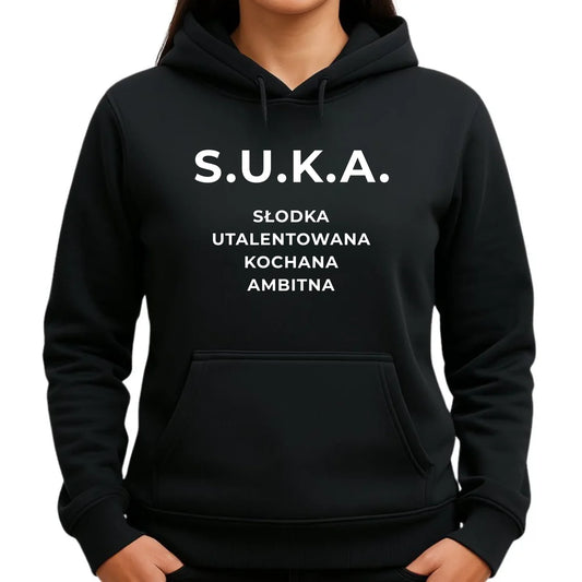 Bluza damska z kapturem - S.U.K.A. - śmieszny prezent dla niej - bez cenzury DZ16 - StoryCups.pl