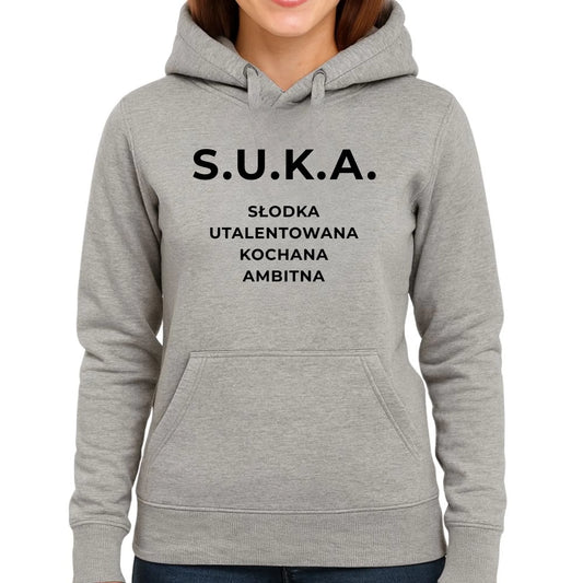Bluza damska z kapturem - S.U.K.A. - śmieszny prezent dla niej - bez cenzury DZ16 - StoryCups.pl
