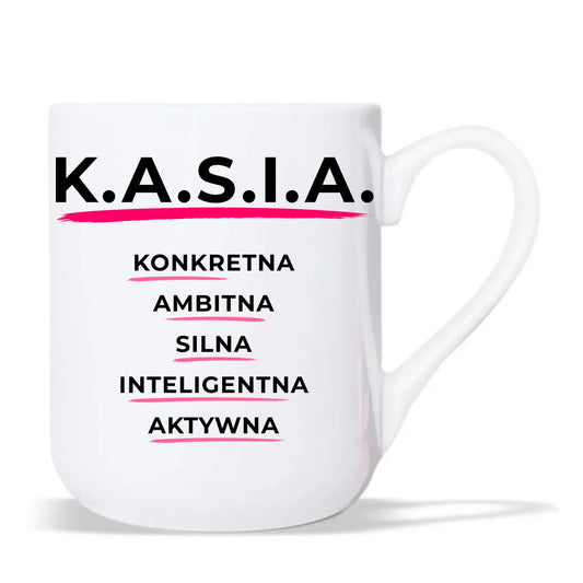 Kubek elegant - prezent dla Kasi - Katarzyna - K.A.S.I.A. DZ17 - StoryCups.pl