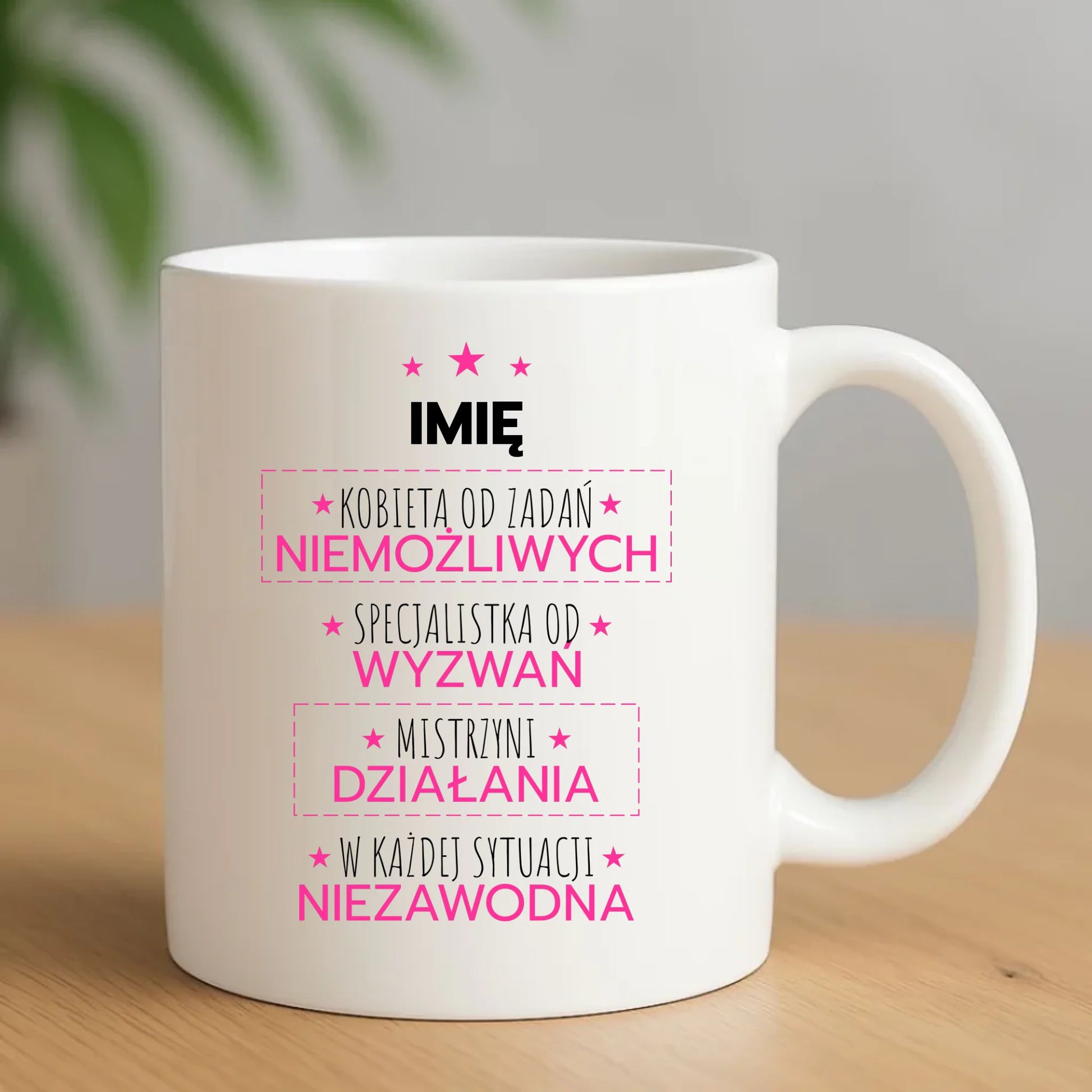 Kubek - Kobieta od zadań niemożliwych - personalizowany DZ19 - StoryCups.pl