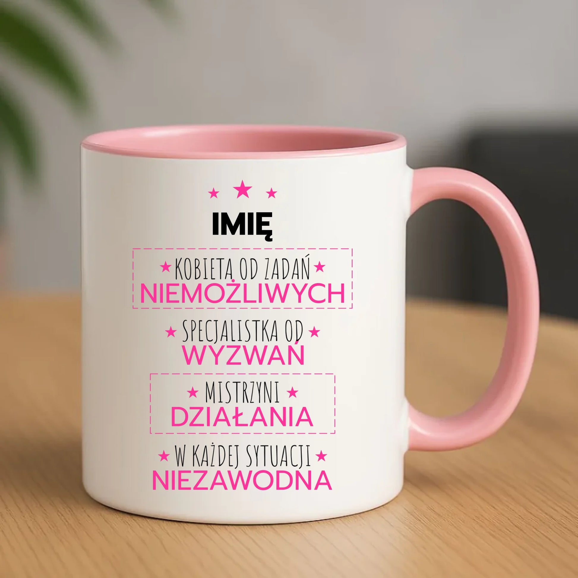 Kubek - Kobieta od zadań niemożliwych - personalizowany DZ19 - StoryCups.pl