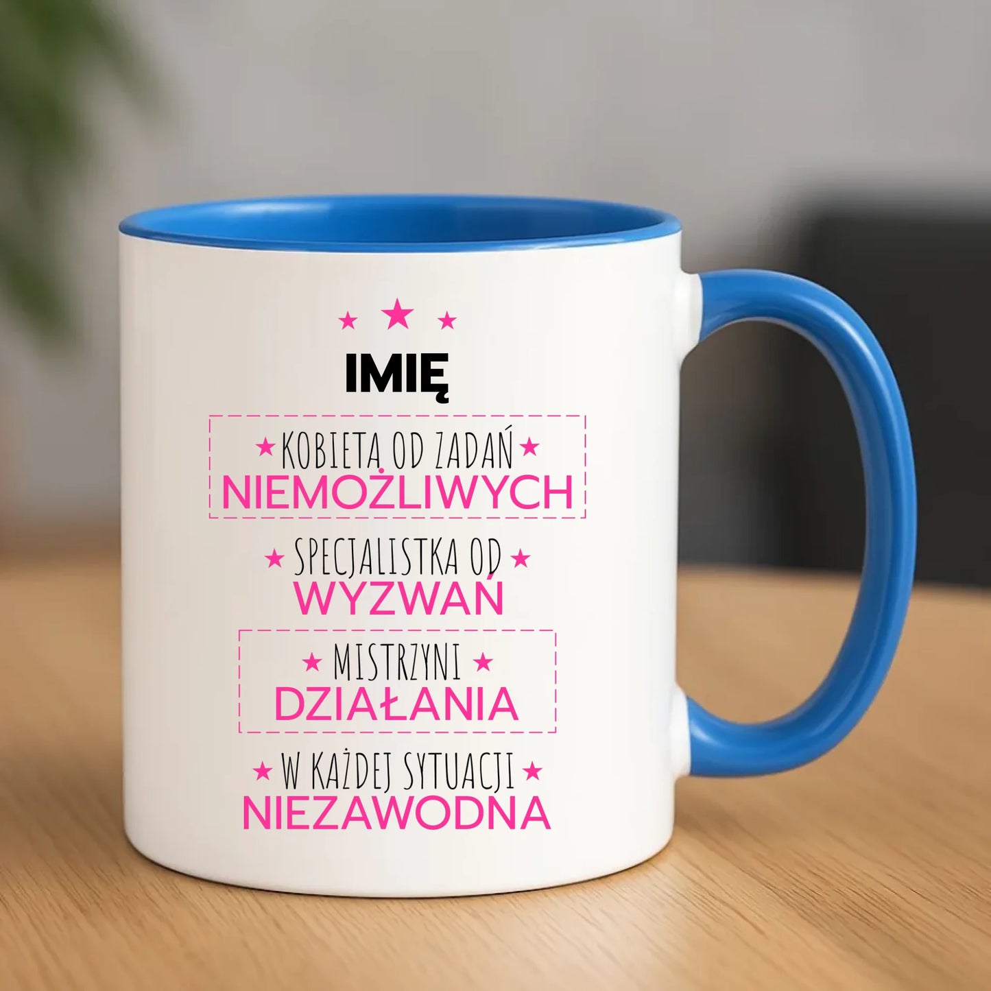 Kubek - Kobieta od zadań niemożliwych - personalizowany DZ19 - StoryCups.pl