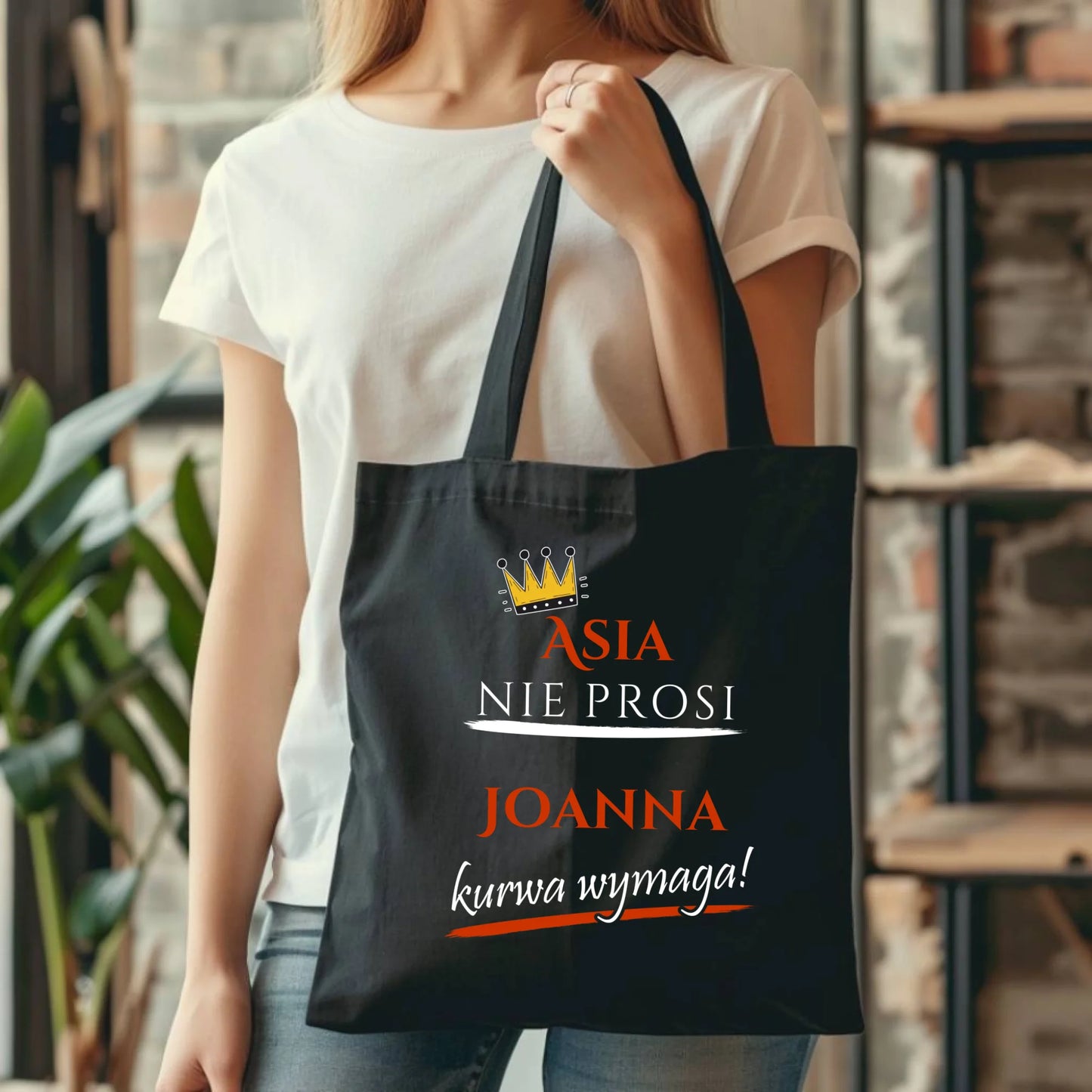 Torba - Nie prosi, ku**a wymaga - bez cenzury - personalizowana DZ18 - StoryCups.pl