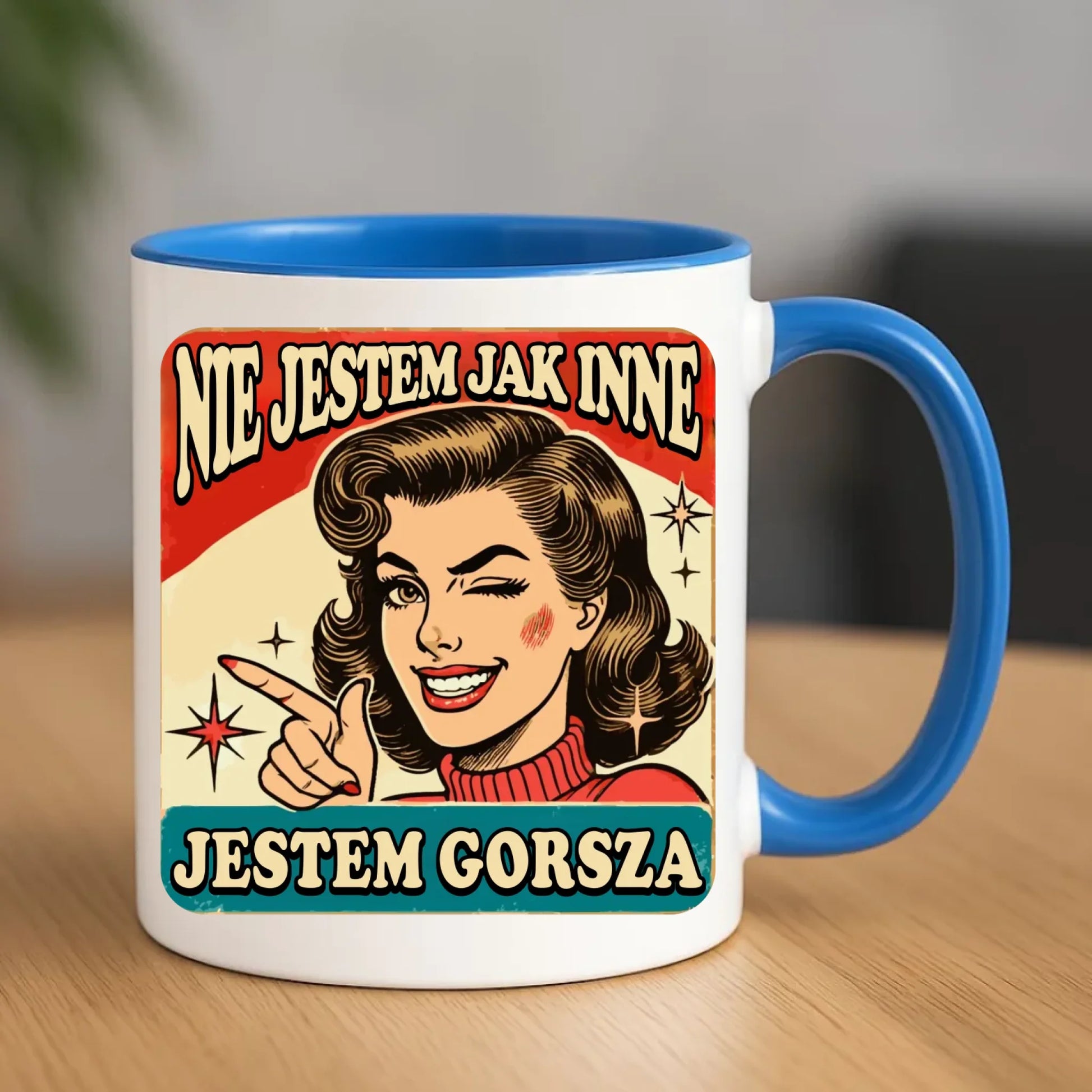 Kubek - Nie jestem jak inne, jestem gorsza - w stylu retro DZ07 - StoryCups.pl