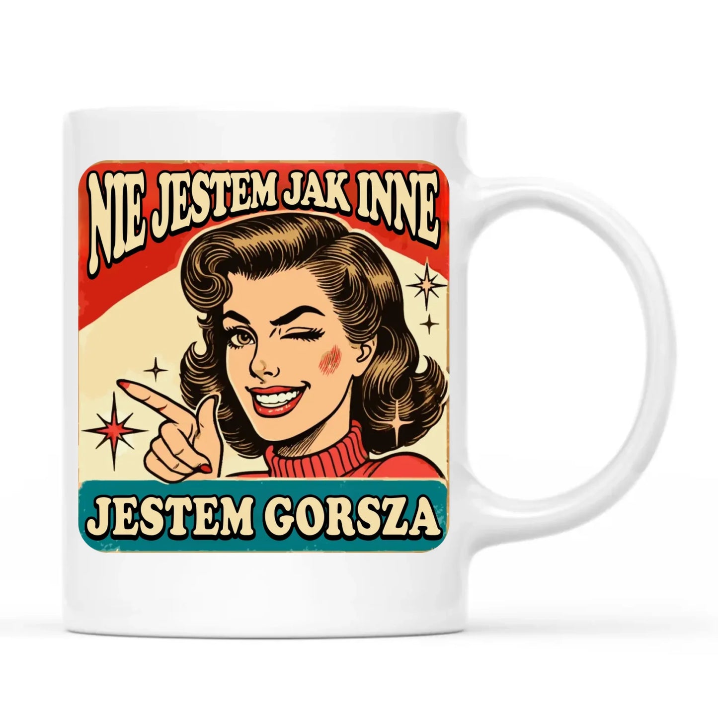 Kubek - Nie jestem jak inne, jestem gorsza - w stylu retro DZ07 - StoryCups.pl
