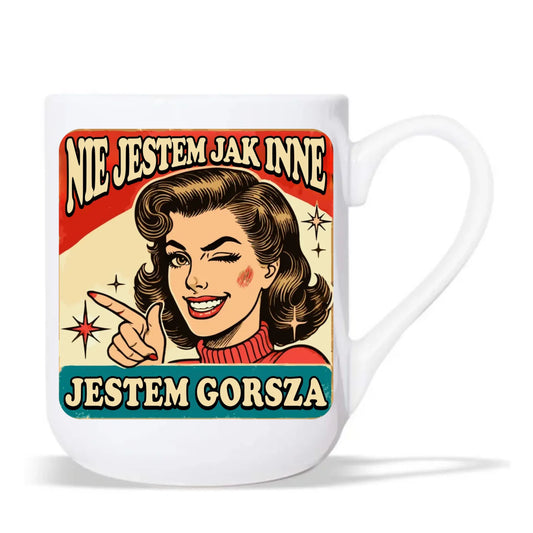 Kubek elegant - Nie jestem jak inne, jestem gorsza - w stylu retro DZ07 - StoryCups.pl