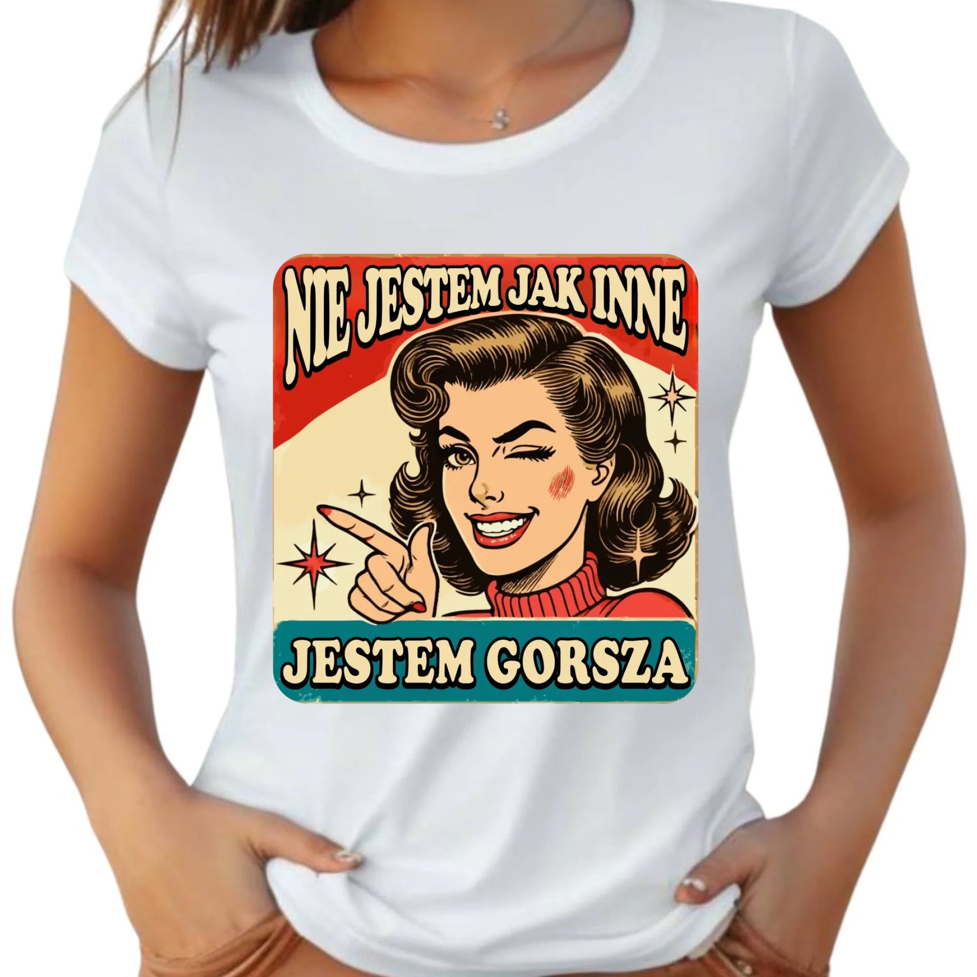 Koszulka damska - Nie jestem jak inne, jestem gorsza - w stylu retro DZ07 - StoryCups.pl