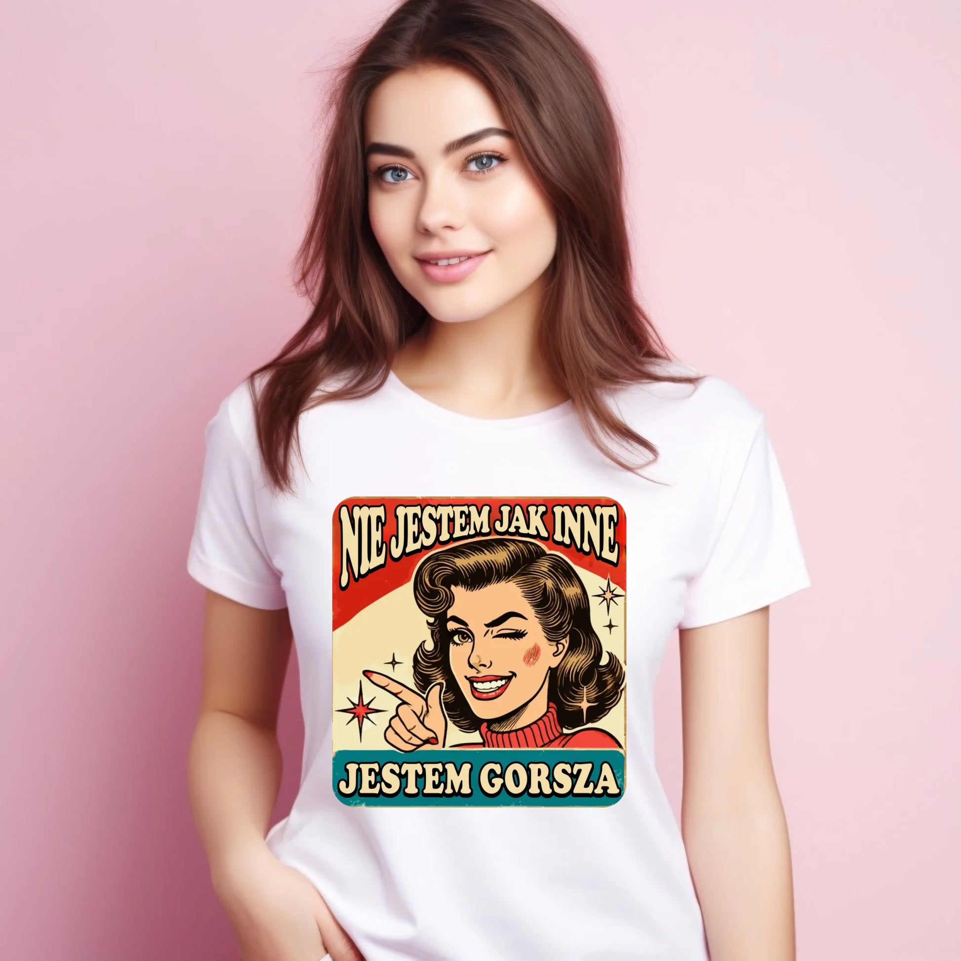 Koszulka damska - Nie jestem jak inne, jestem gorsza - w stylu retro DZ07 - StoryCups.pl