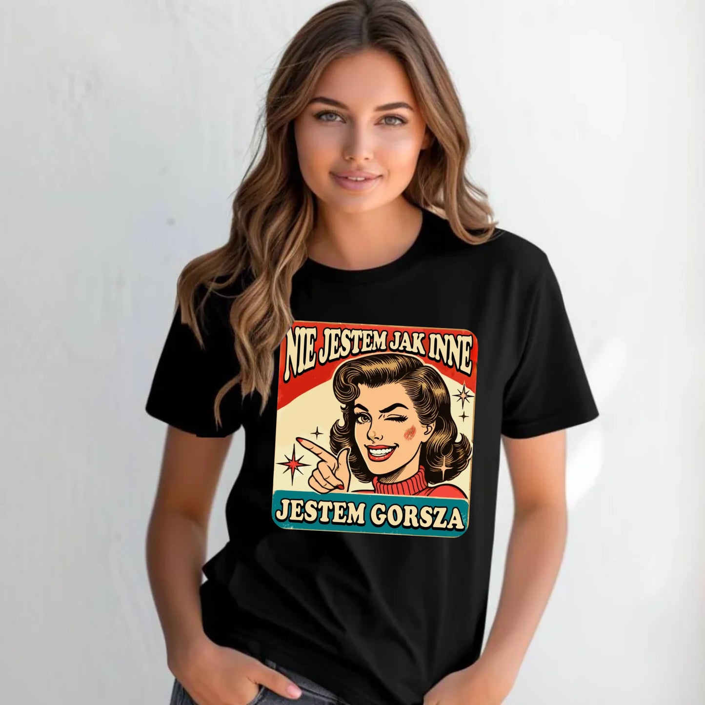 Koszulka damska - Nie jestem jak inne, jestem gorsza - w stylu retro DZ07 - StoryCups.pl