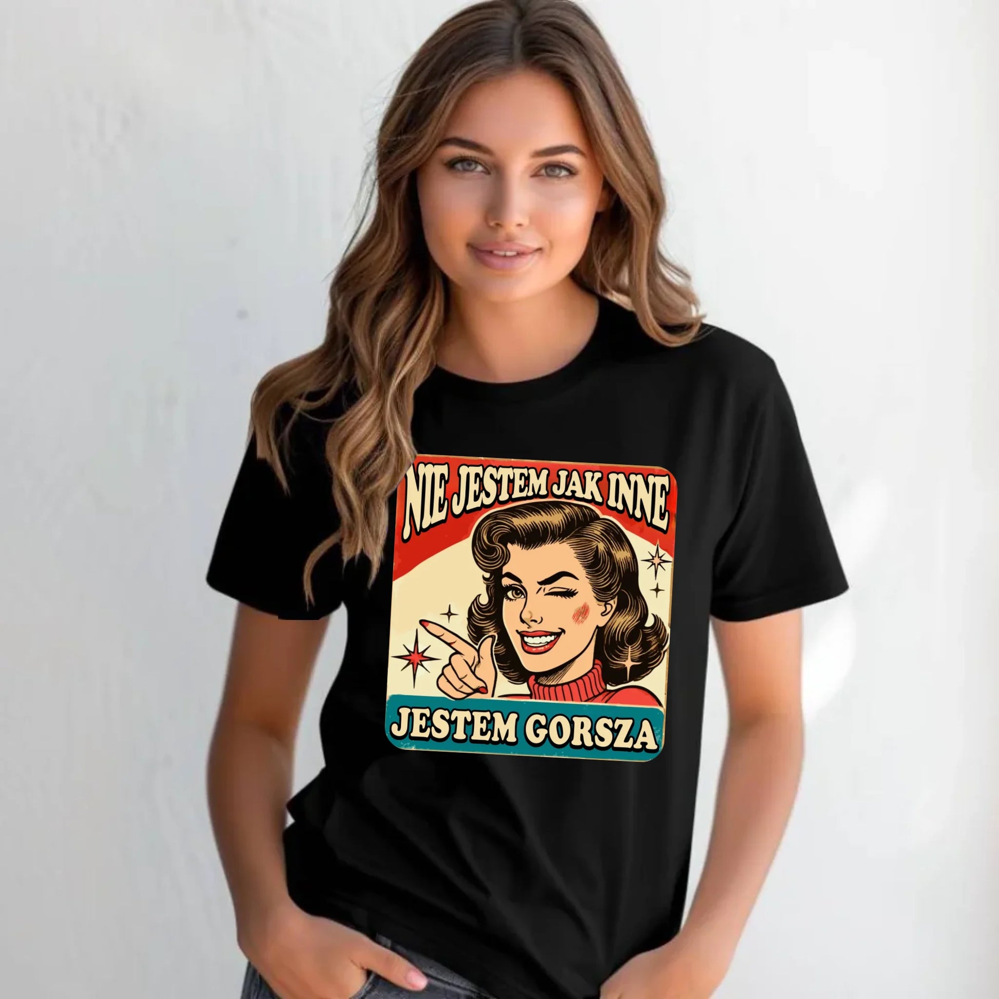 Koszulka damska - Nie jestem jak inne, jestem gorsza - w stylu retro DZ07 - StoryCups.pl