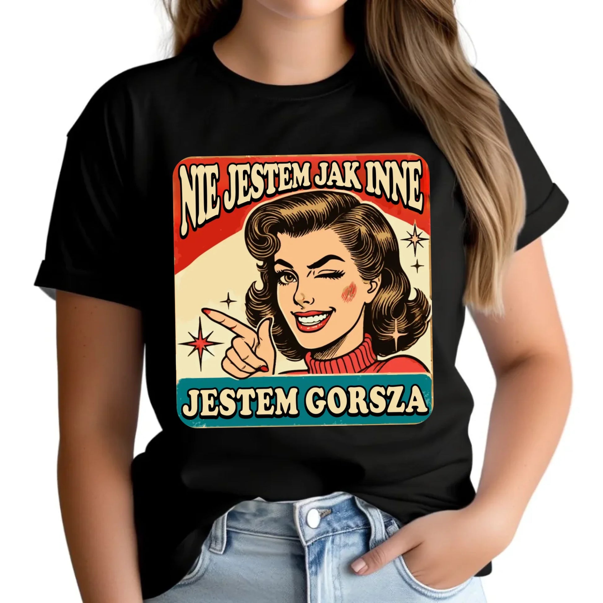 Koszulka damska - Nie jestem jak inne, jestem gorsza - w stylu retro DZ07 - StoryCups.pl