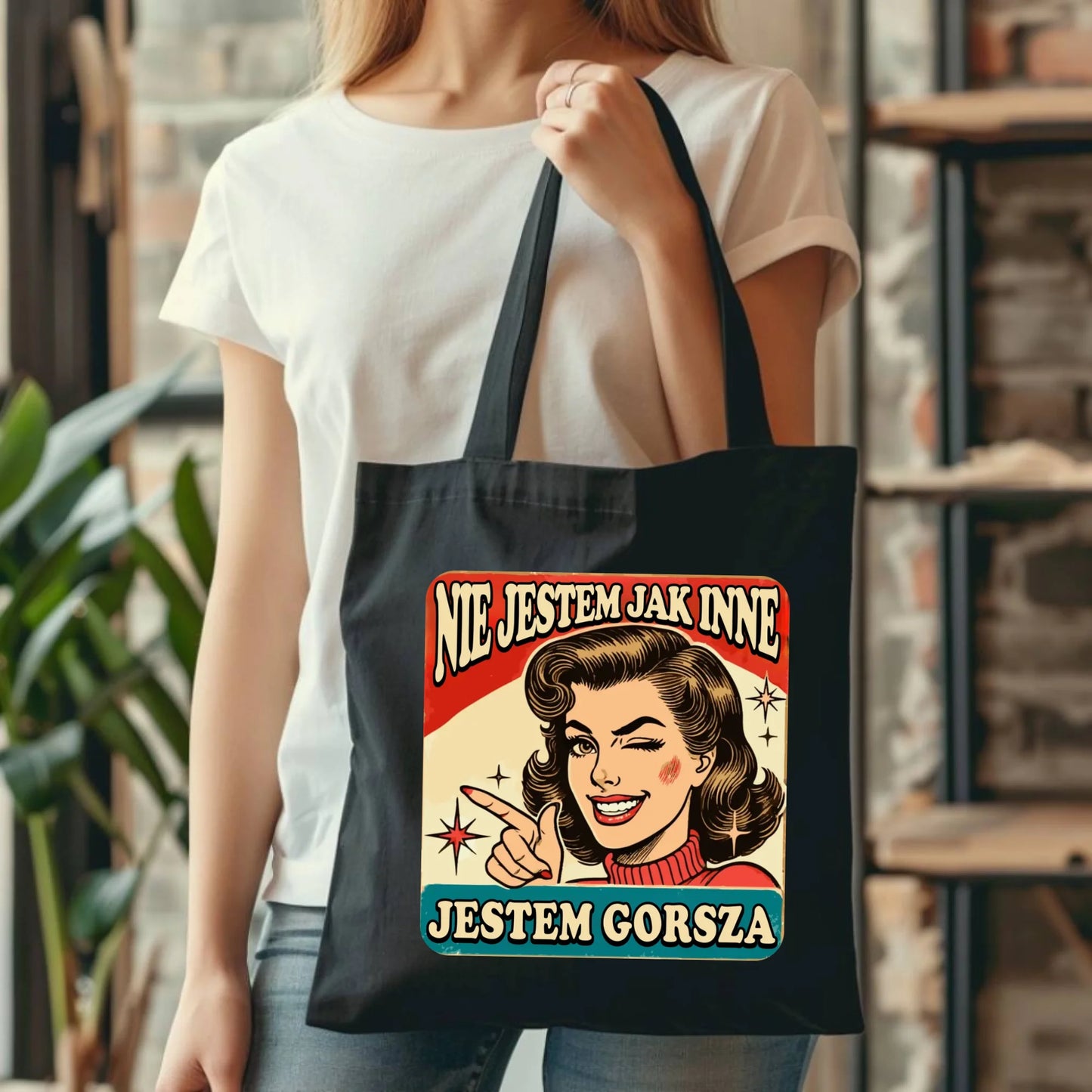 Torba - Nie jestem jak inne, jestem gorsza - w stylu retro DZ07 - StoryCups.pl