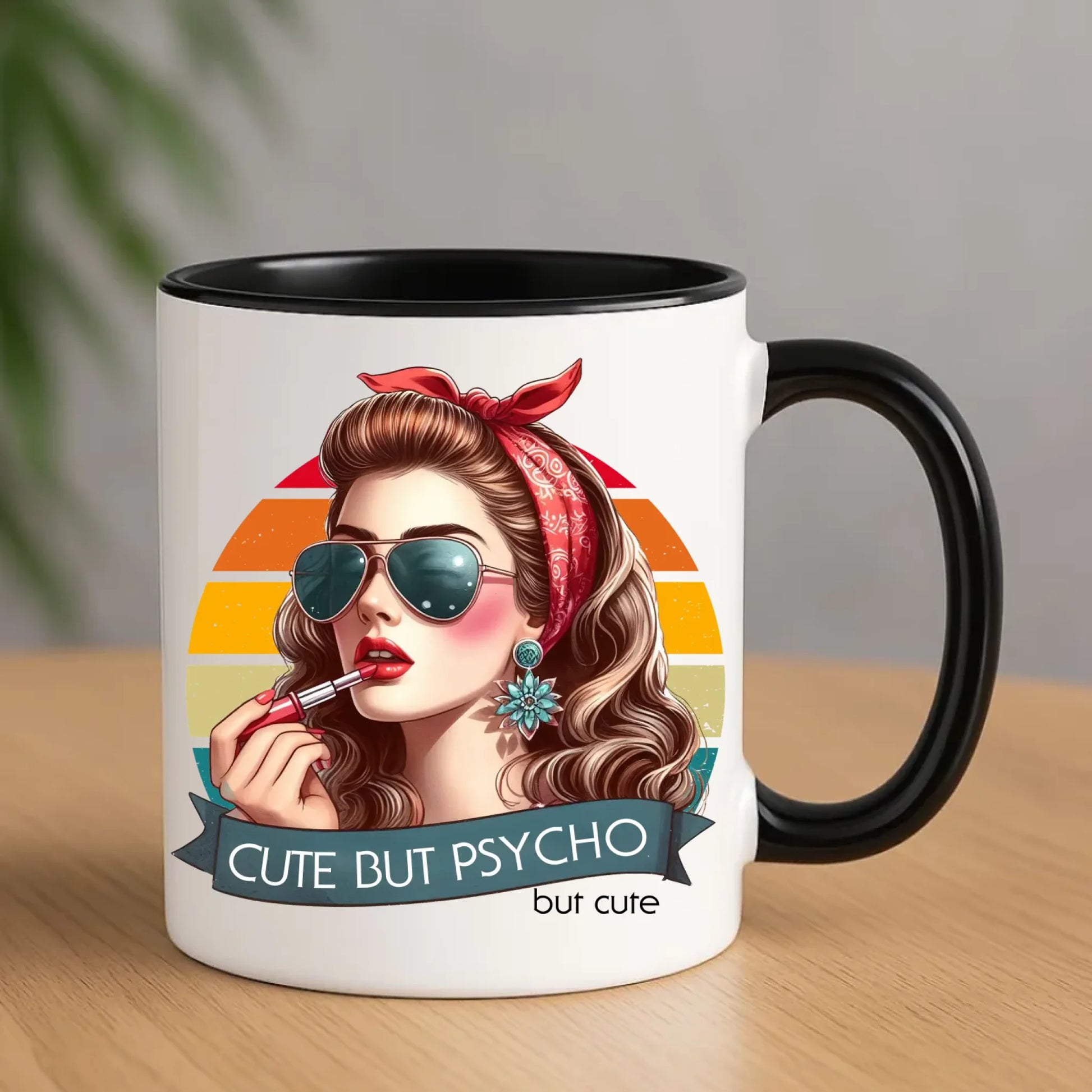 Kubek – Cute but psycho - w stylu retro DZ09 - StoryCups.pl