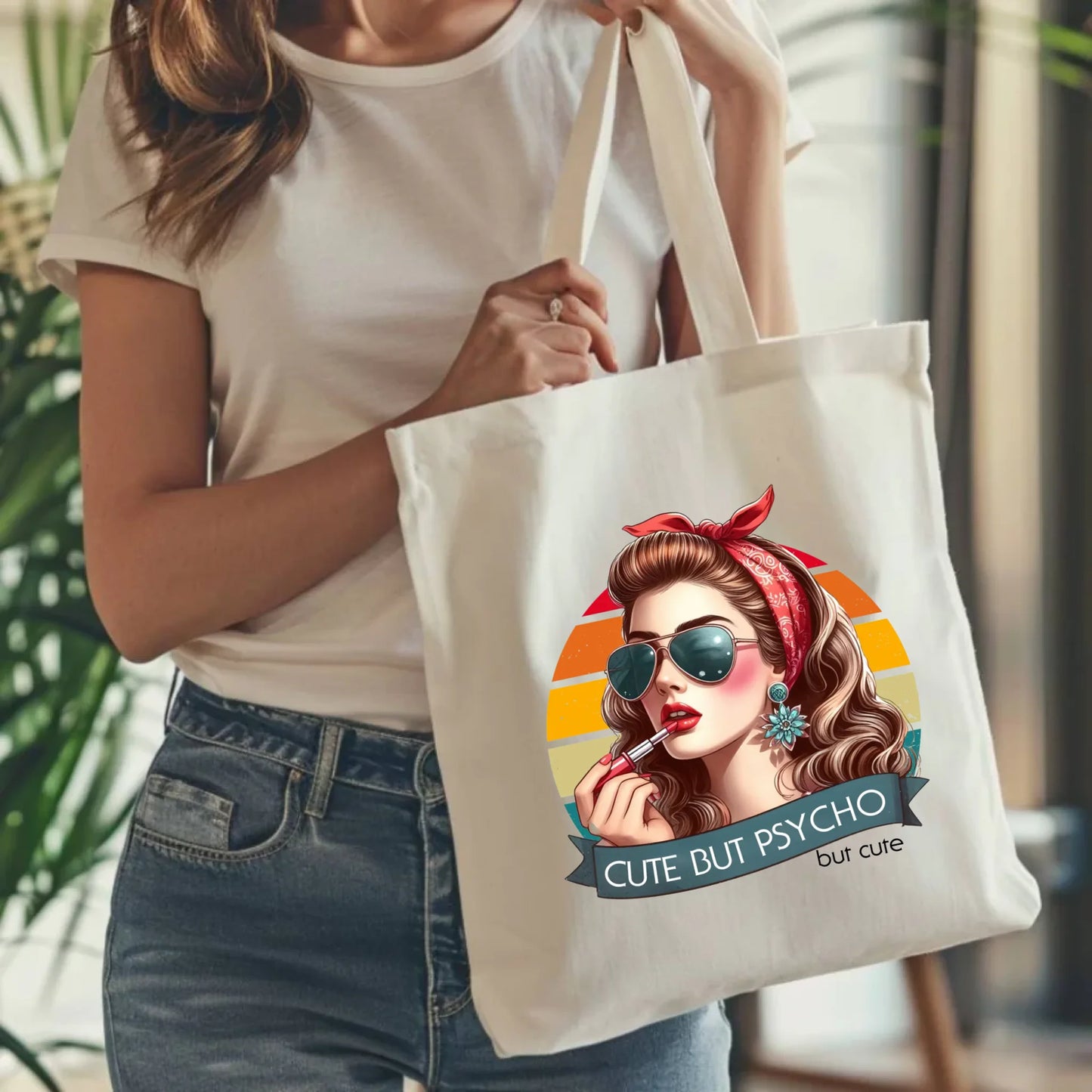 Torba – Cute but psycho - w stylu retro DZ09 - StoryCups.pl