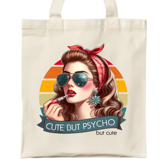 Torba – Cute but psycho - w stylu retro DZ09 - StoryCups.pl