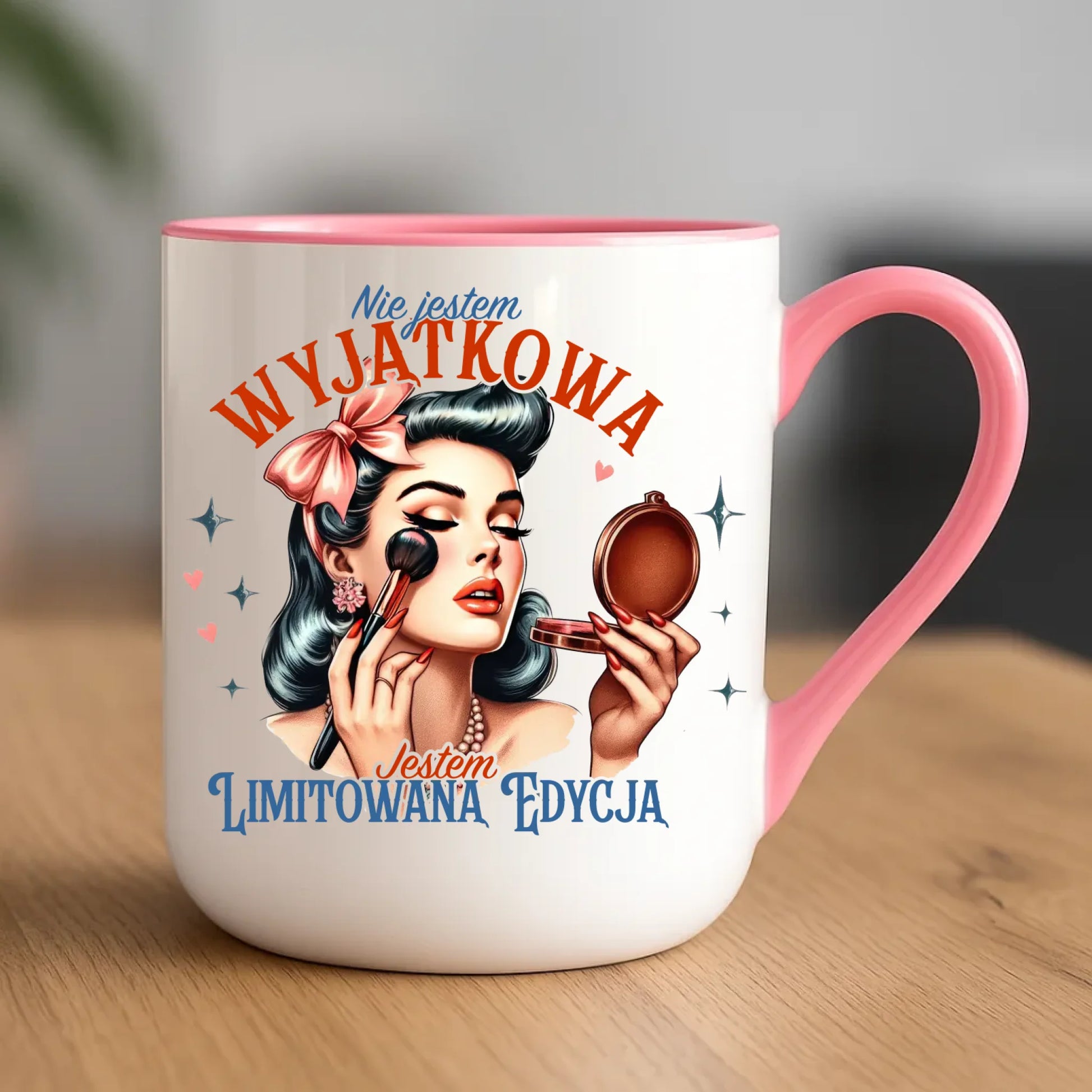 Kubek elegant – Nie jestem wyjątkowa, jestem limitowaną edycją - retro DZ10 - StoryCups.pl