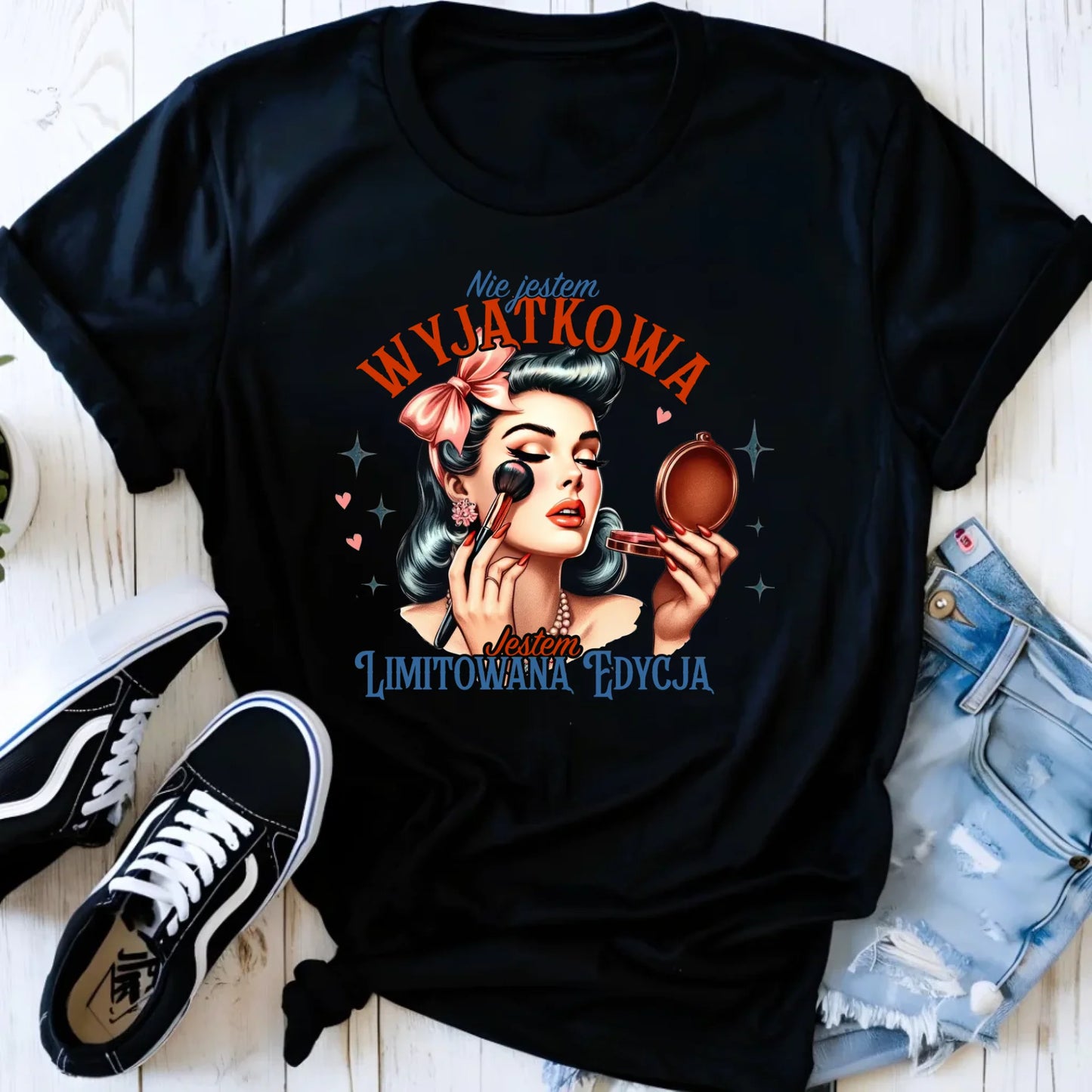 Koszulka damska – Nie jestem wyjątkowa, jestem limitowaną edycją - retro DZ10 - StoryCups.pl