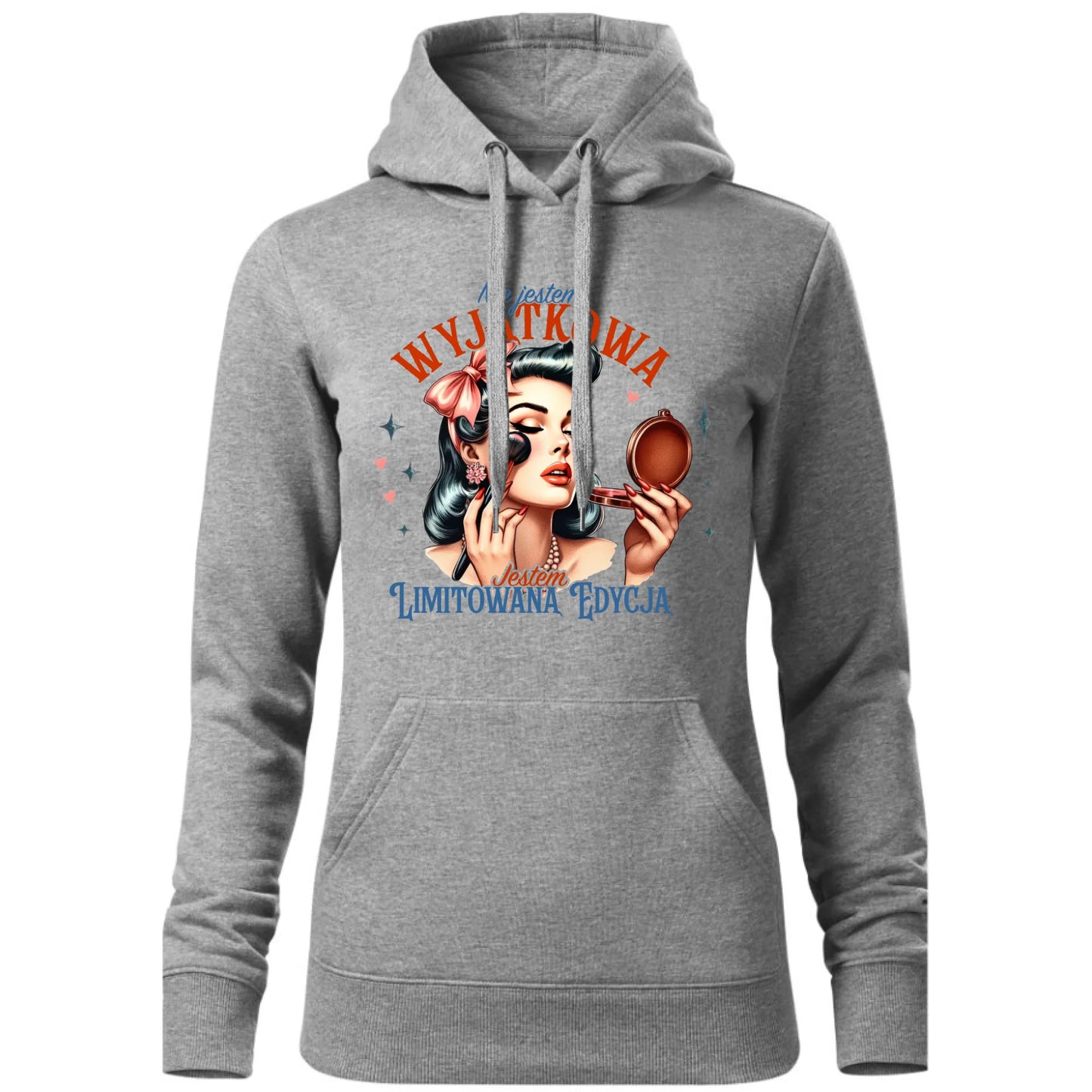 Bluza damska z kapturem – Nie jestem wyjątkowa, jestem limitowaną edycją - retro DZ10 - StoryCups.pl