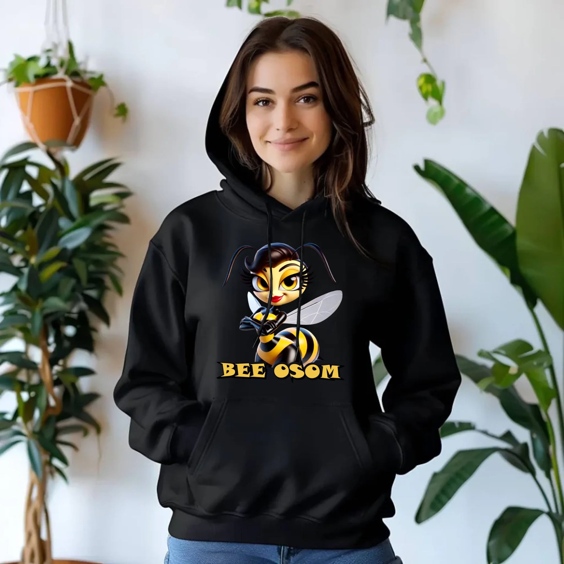 Bluza damska z kapturem - Bee Osom - Jestem niesamowita DZ11 - StoryCups.pl