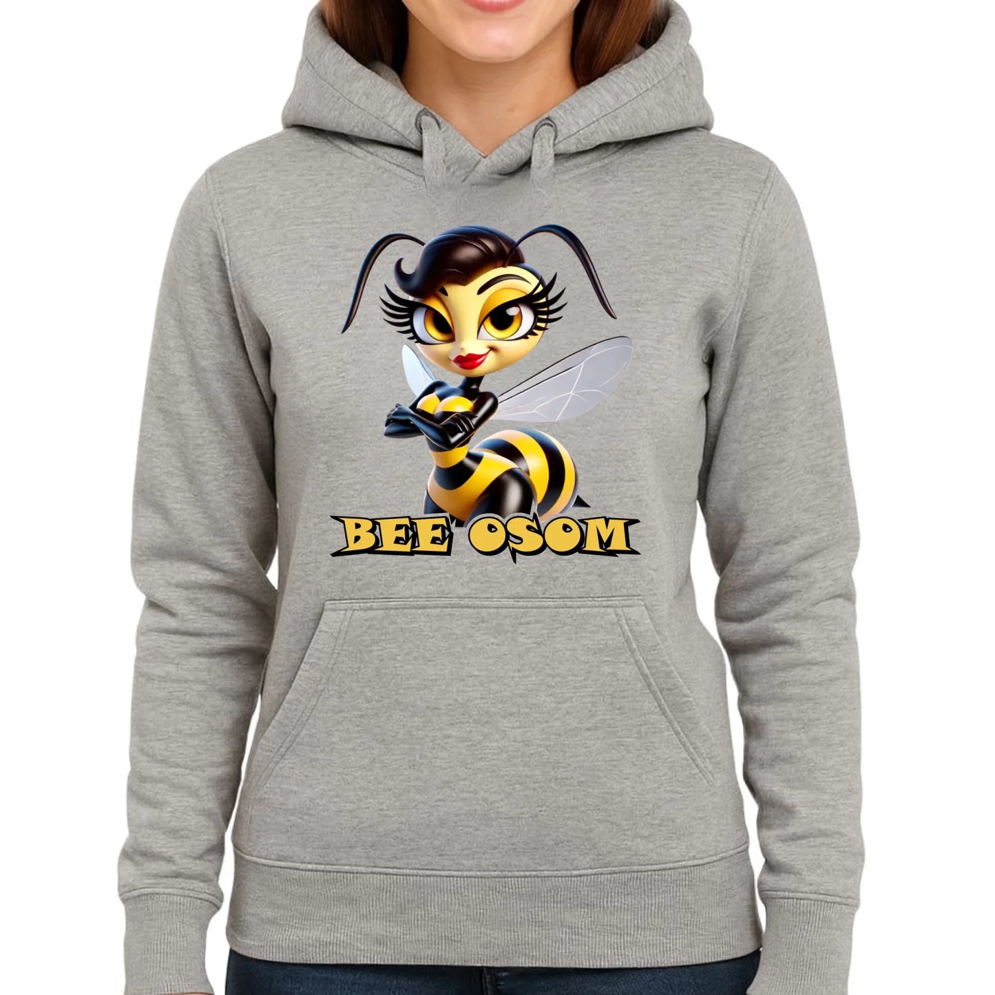Bluza damska z kapturem - Bee Osom - Jestem niesamowita DZ11 - StoryCups.pl