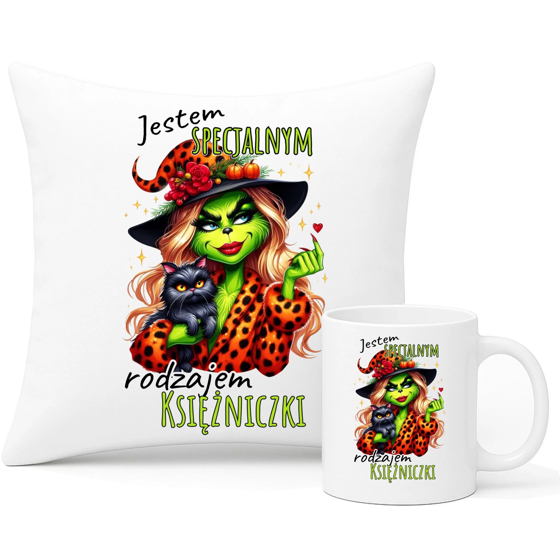 Zestaw poduszka i kubek - Specjalna księżniczka - Wiedźma HL22 - StoryCups.pl