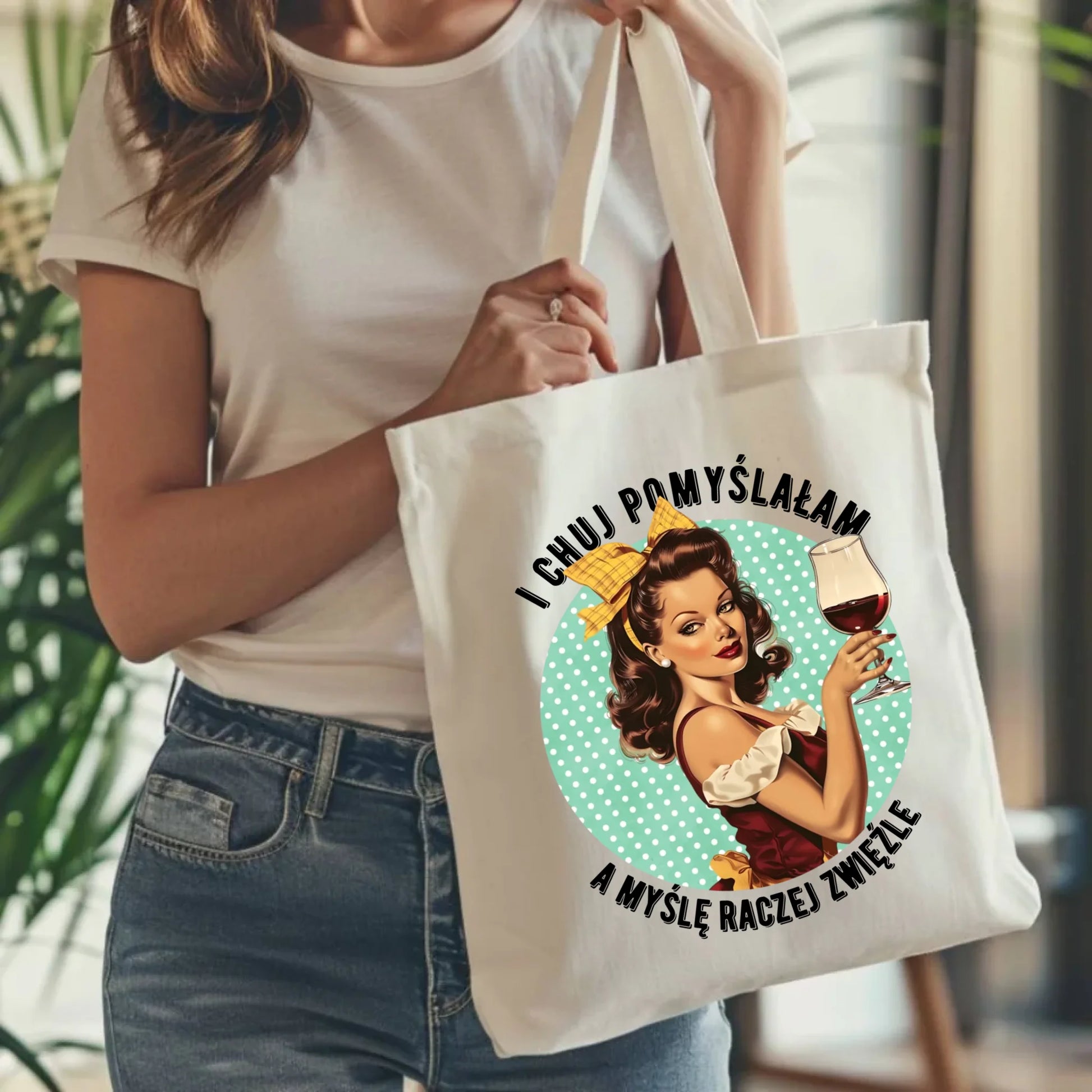 Torba retro - I ch*j pomyślałam, a myślę raczej zwięźle - bez cenzury DZ13 - StoryCups.pl