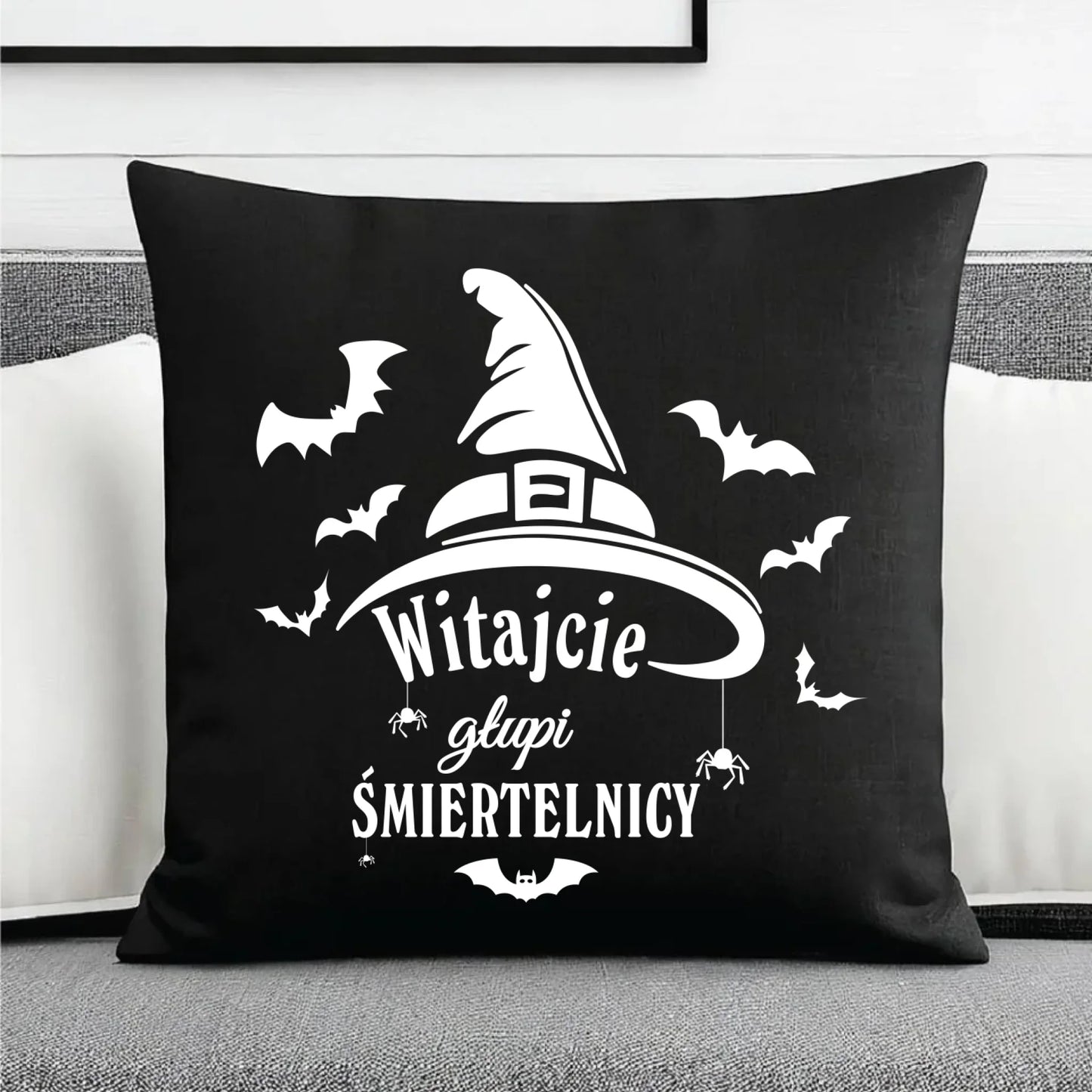 Poduszka dekoracyjna na Halloween - Witajcie głupi śmiertelnicy HL23 - StoryCups.pl