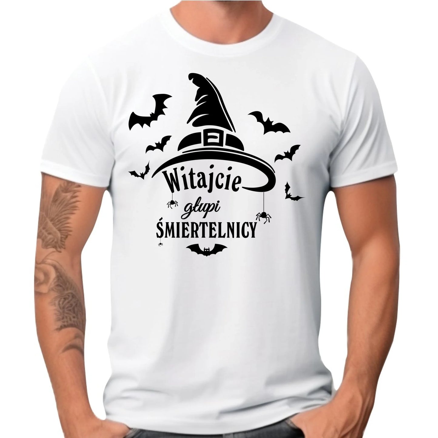 Koszulka męska na Halloween - Witajcie głupi śmiertelnicy HL23 - StoryCups.pl