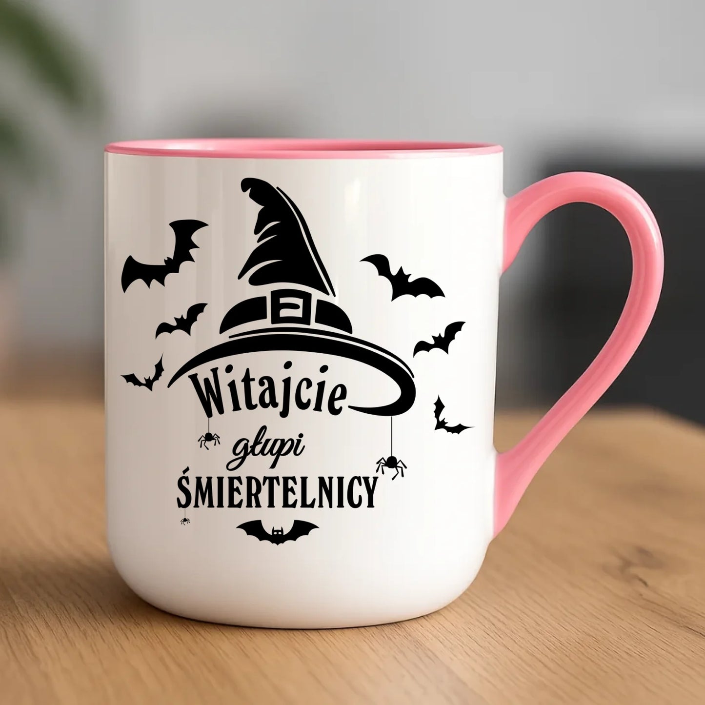 Kubek elegant na Halloween - Witajcie głupi śmiertelnicy HL23