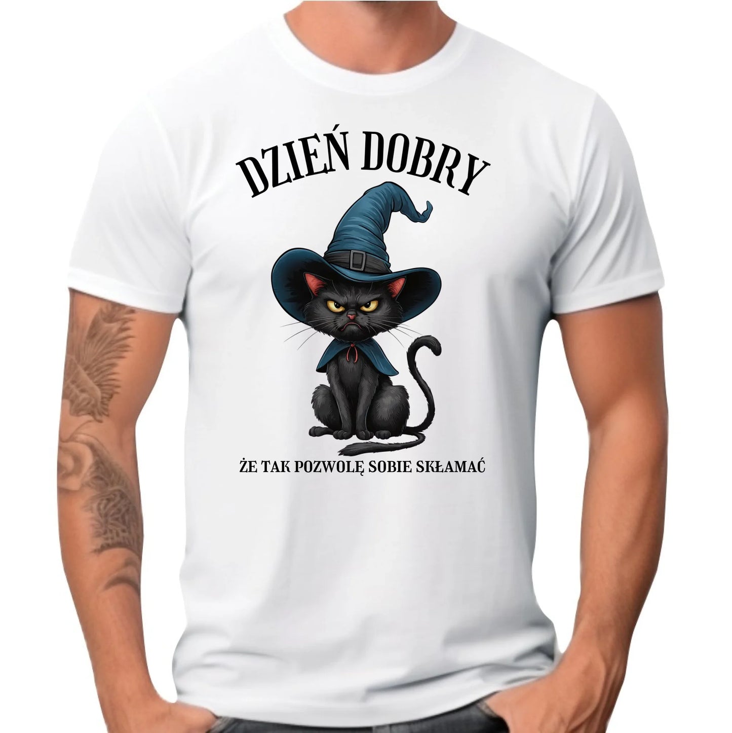 Koszulka męska halloweenowa - Dzień dobry, że tak pozwolę sobie skłamać HL27 - StoryCups.pl