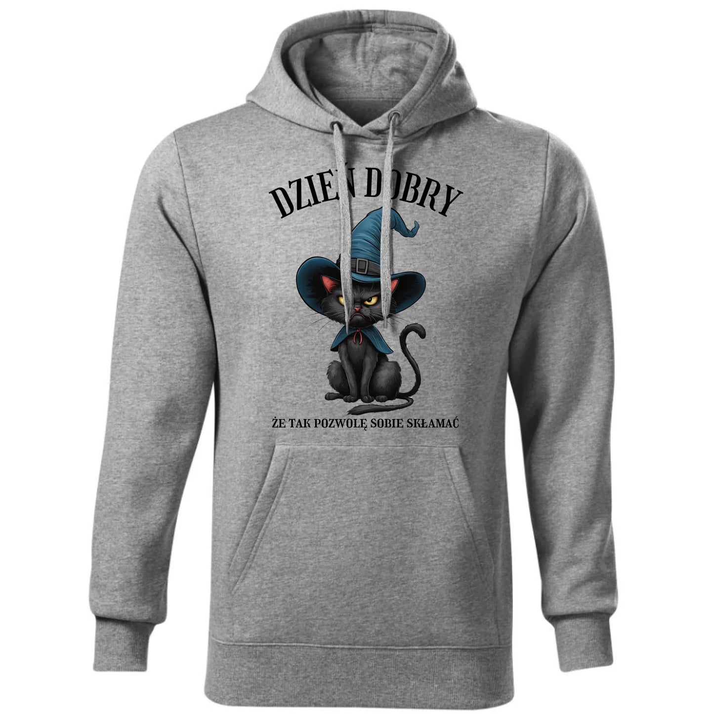 Bluza męska z kapturem halloweenowa - Dzień dobry, że tak pozwolę sobie skłamać HL27 - StoryCups.pl